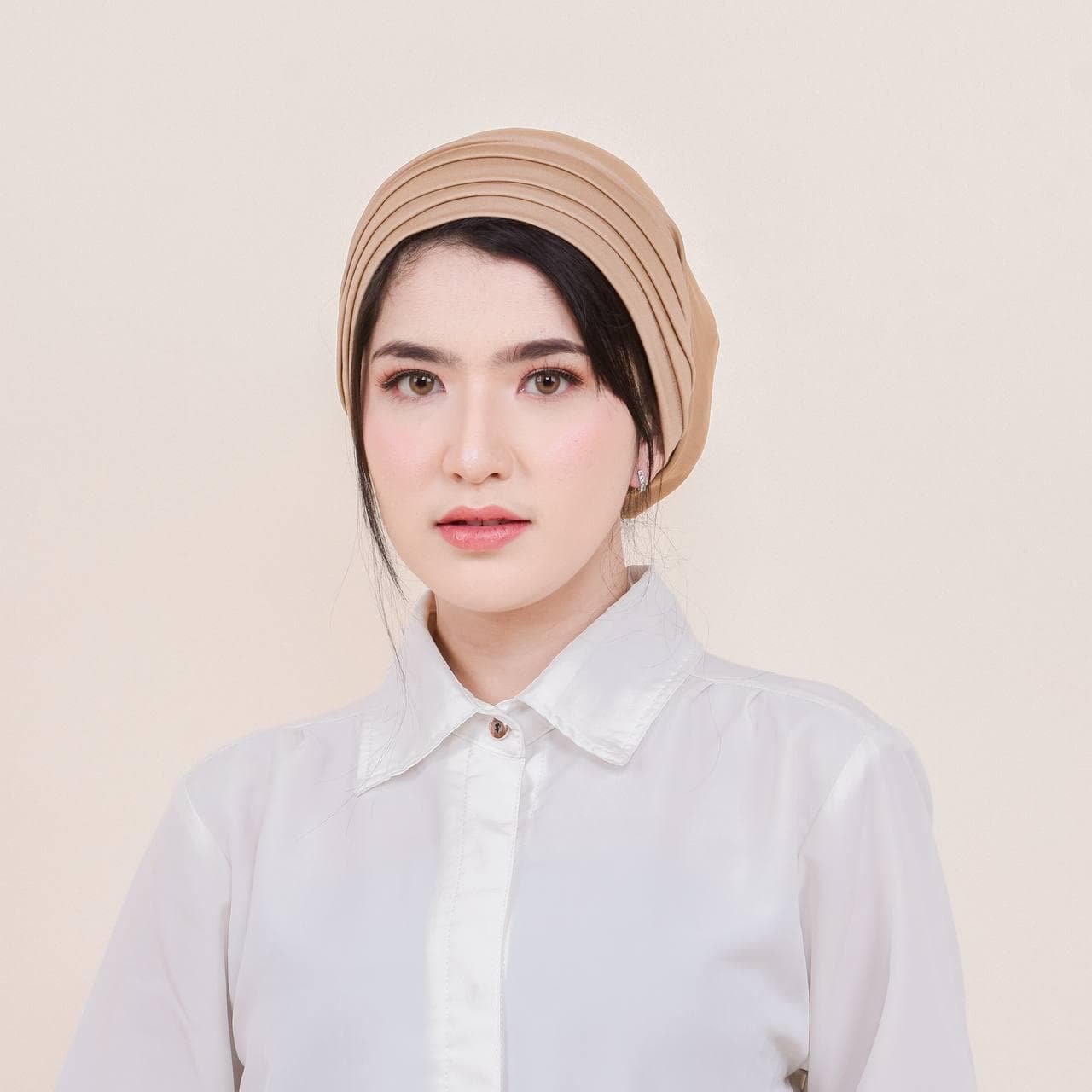 BELLA Instant Turban, Elastic Hair Bonnet Beanie Hat, Ready-to-Wear Pre-tied Head Wrap, Easy Wear Slip-On Headwear, Headdress, Hair Covering