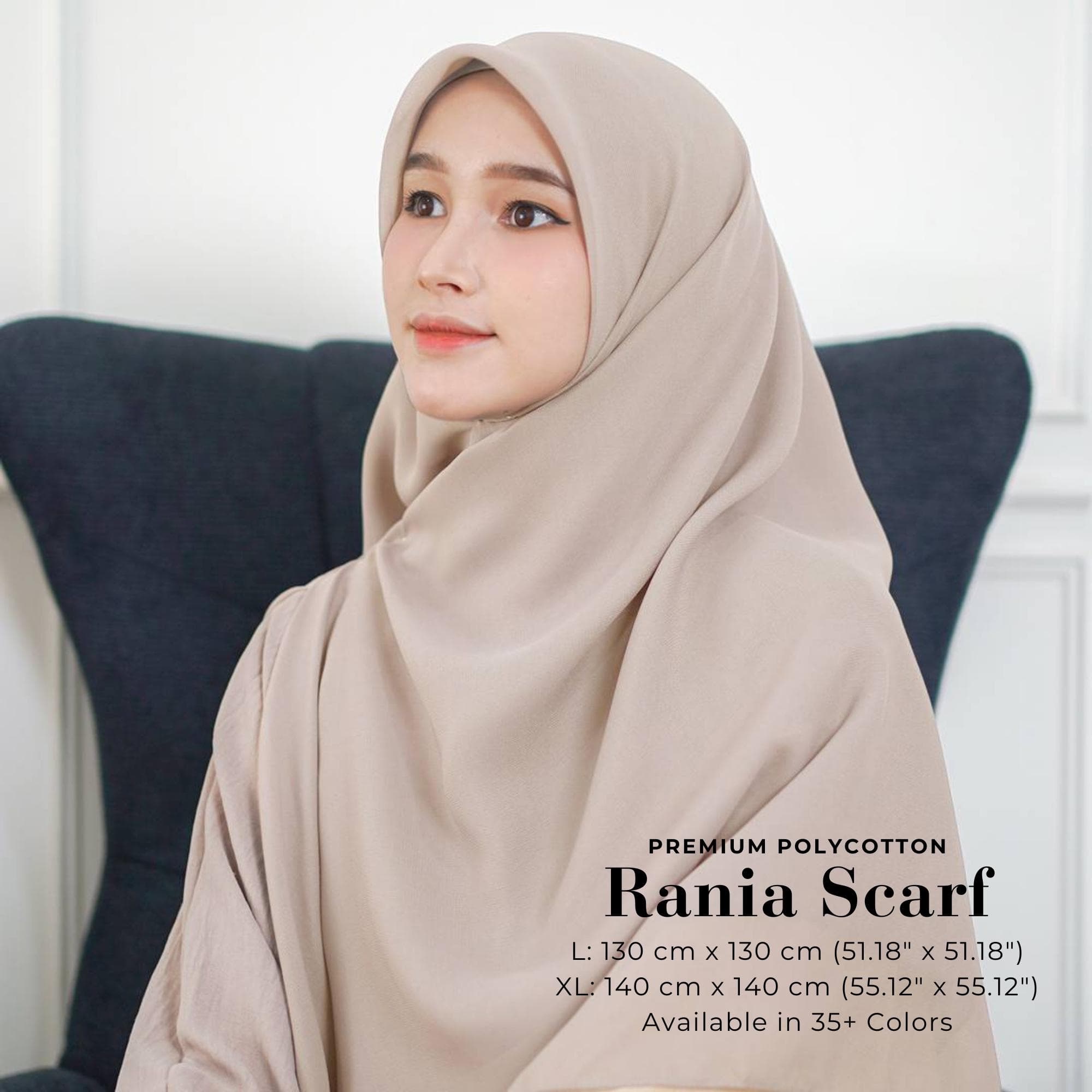 RANIA Scarf, 36 Colors Extra Large Square Hijab Scarf, Lightweight Shawl Wrap Scarves, Head Scarf Head Cover, Cute Islamic Muslim Women Gift