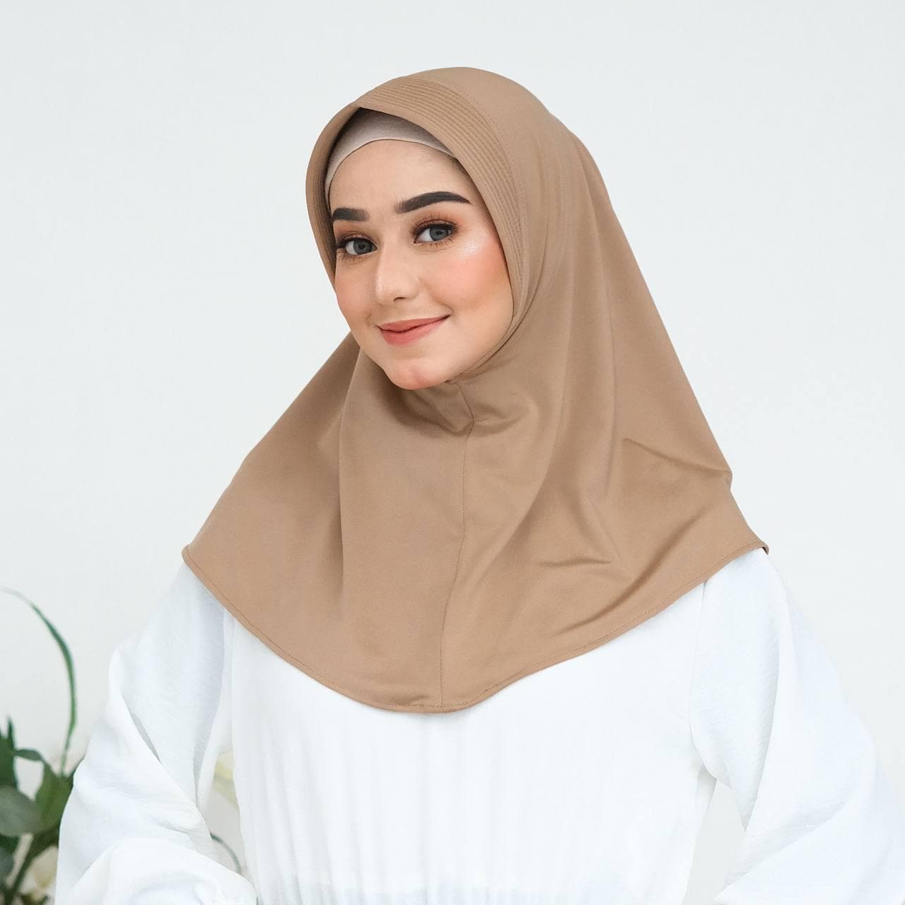 HANIA Instant Hijab: 26 colors Spandex Lycra Slip-On No-Pin One-Piece Hijab, Lightweight Active Hijab