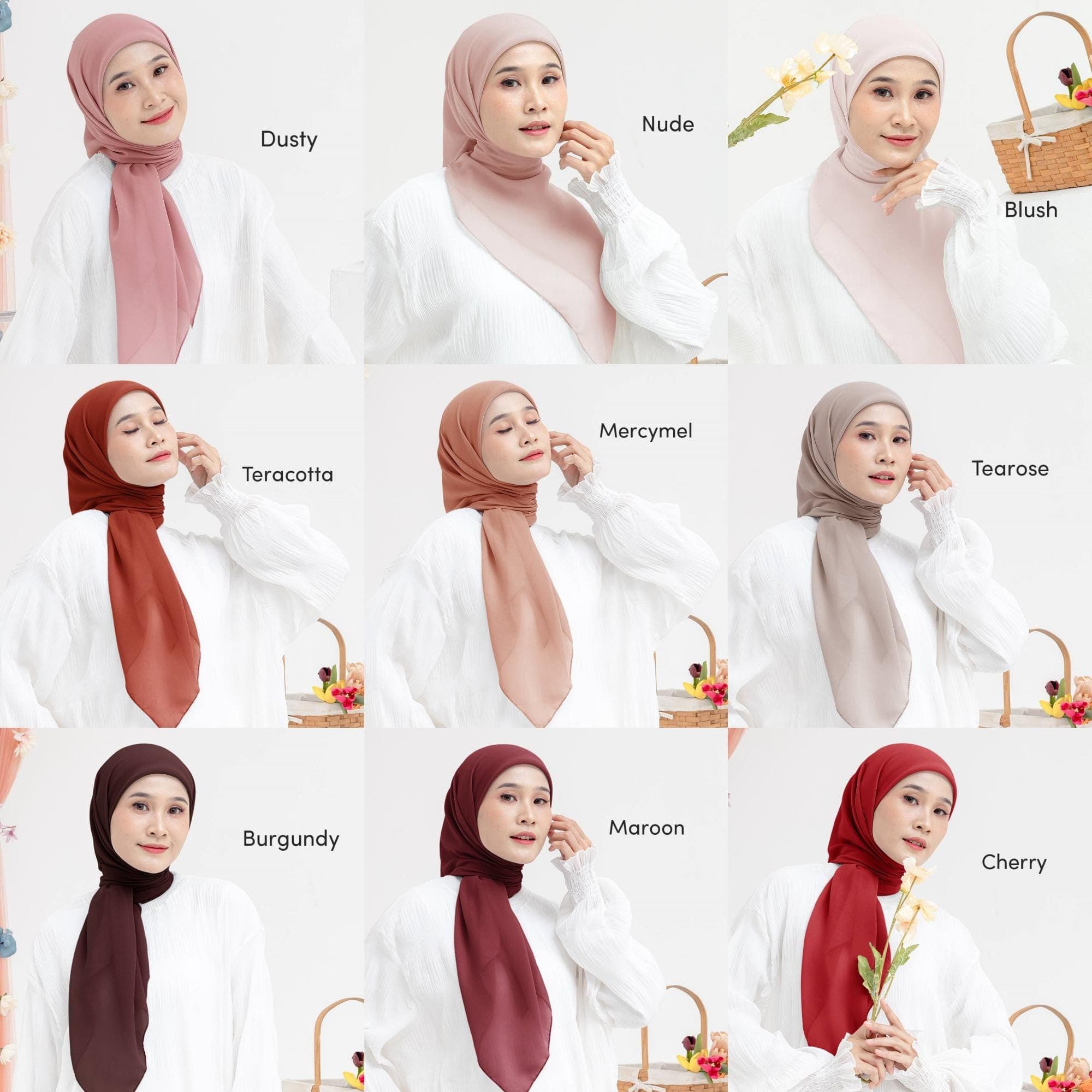 BELLE Scarf, 70 Colors Premium Polycotton Square Hijab Headscarf, Lightweight Shawls Scarves Wraps, Head Covers, Cute Muslim Gifts for Women - image 5