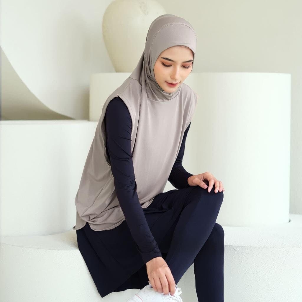 ADIRA Active Hijab Outer, Modest Sport Hijab Vest Cover Up, Muslim Women Sportswear Muslimah Activewear Islamic Clothes Gym Workout Exercise