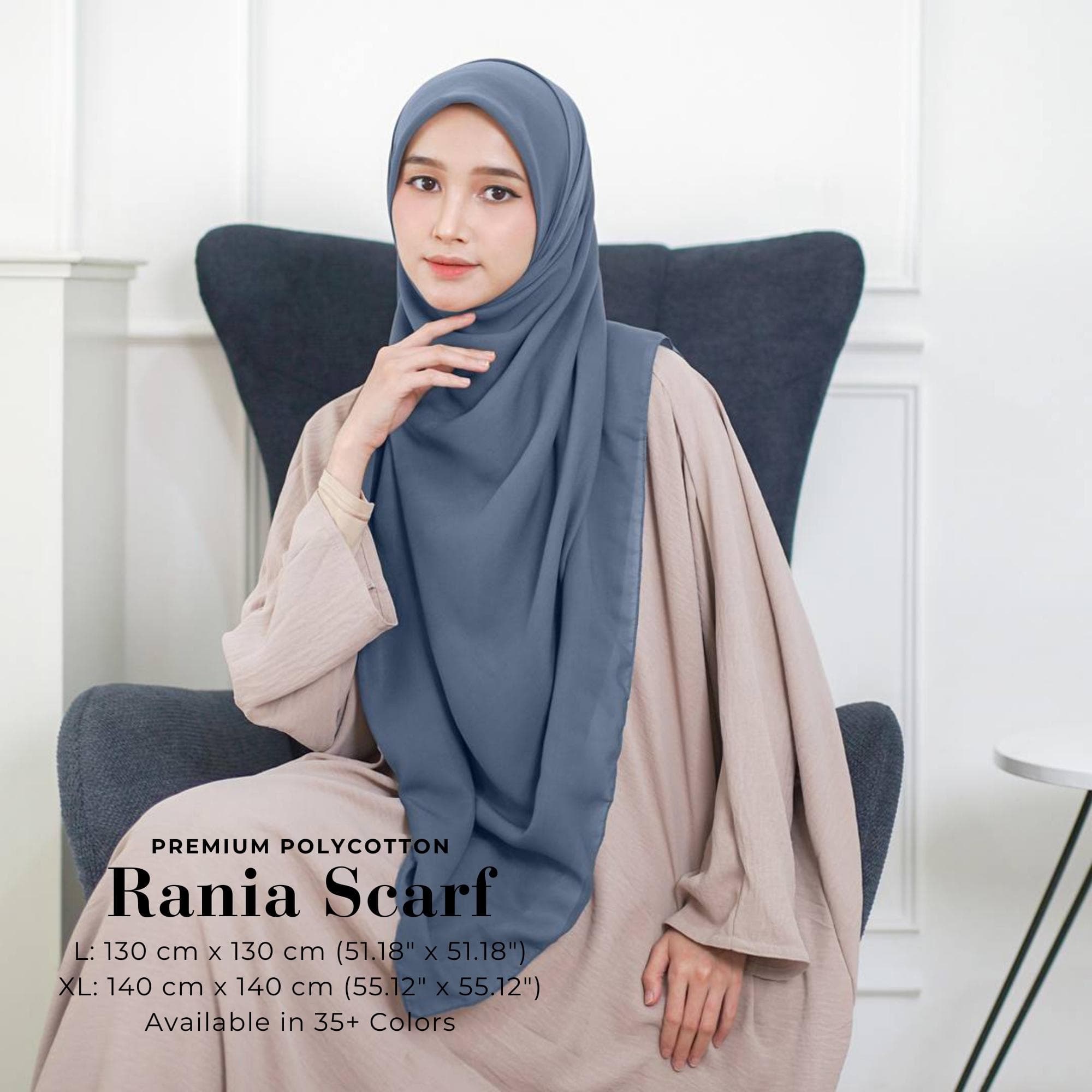 RANIA Scarf, 36 Colors Extra Large Square Hijab Scarf, Lightweight Shawl Wrap Scarves, Head Scarf Head Cover, Cute Islamic Muslim Women Gift