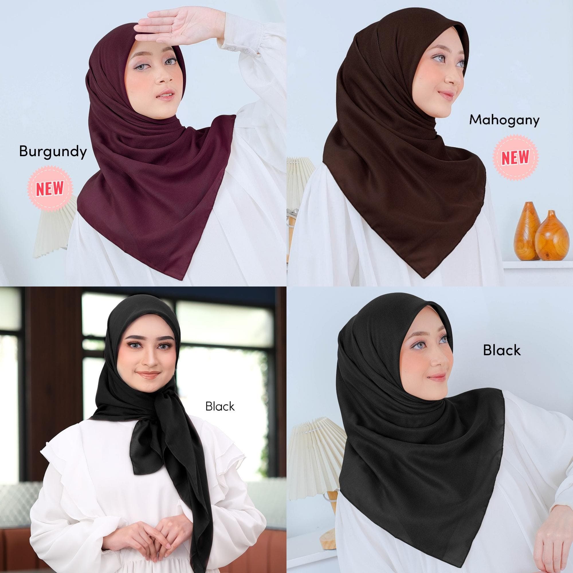SAFA Scarf, 29 Colors Premium Voal Paris Square Hijab Headscarf, Lightweight Shawls Scarves Wraps, Head Covers, Cute Muslim Gifts for Women - image 3