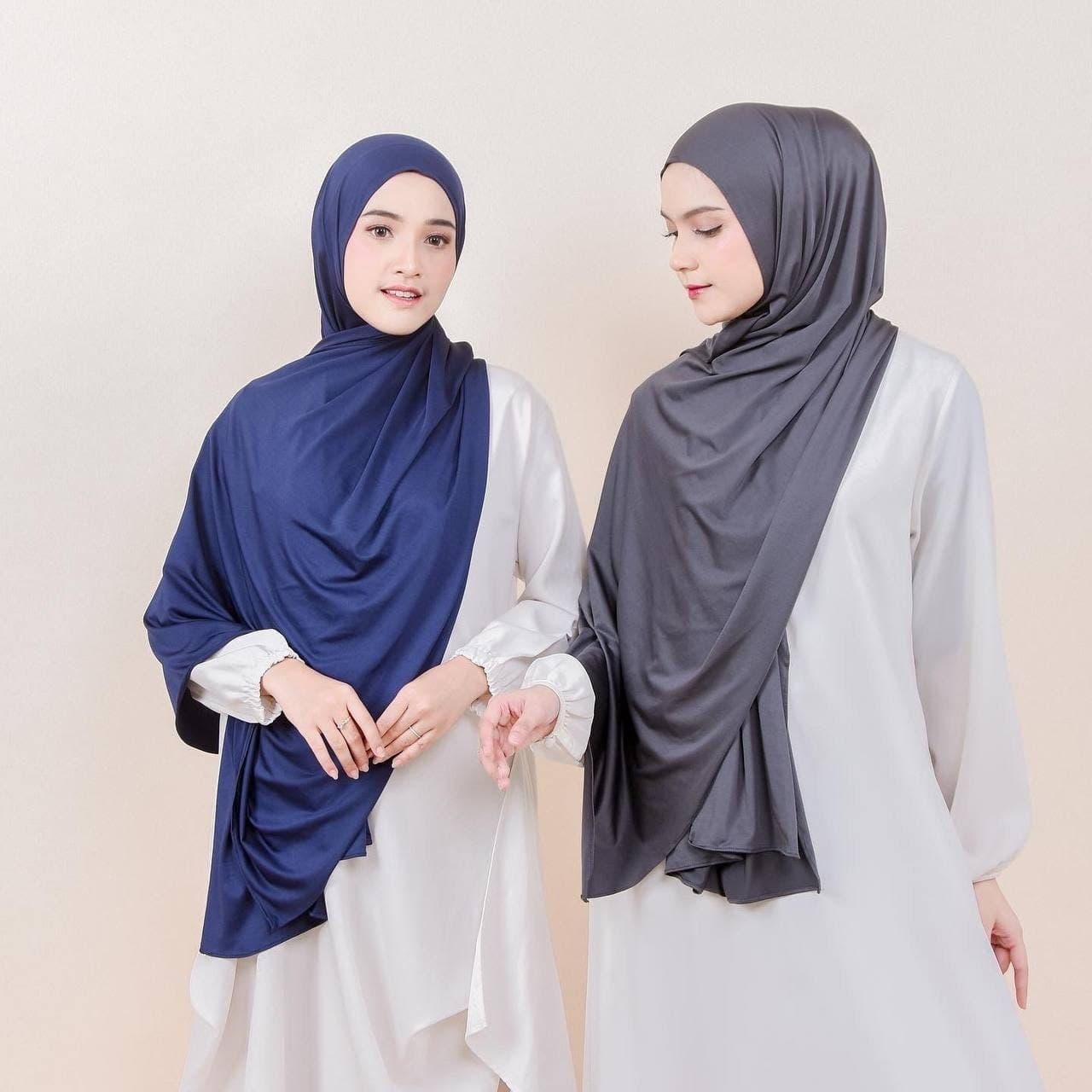 RAHILAH Instant Hijab Scarf, 12 Colors Jersey Slip On Hijab Shayla, Quick Easy Wear No Pin One Piece Travel Hijab Shawl