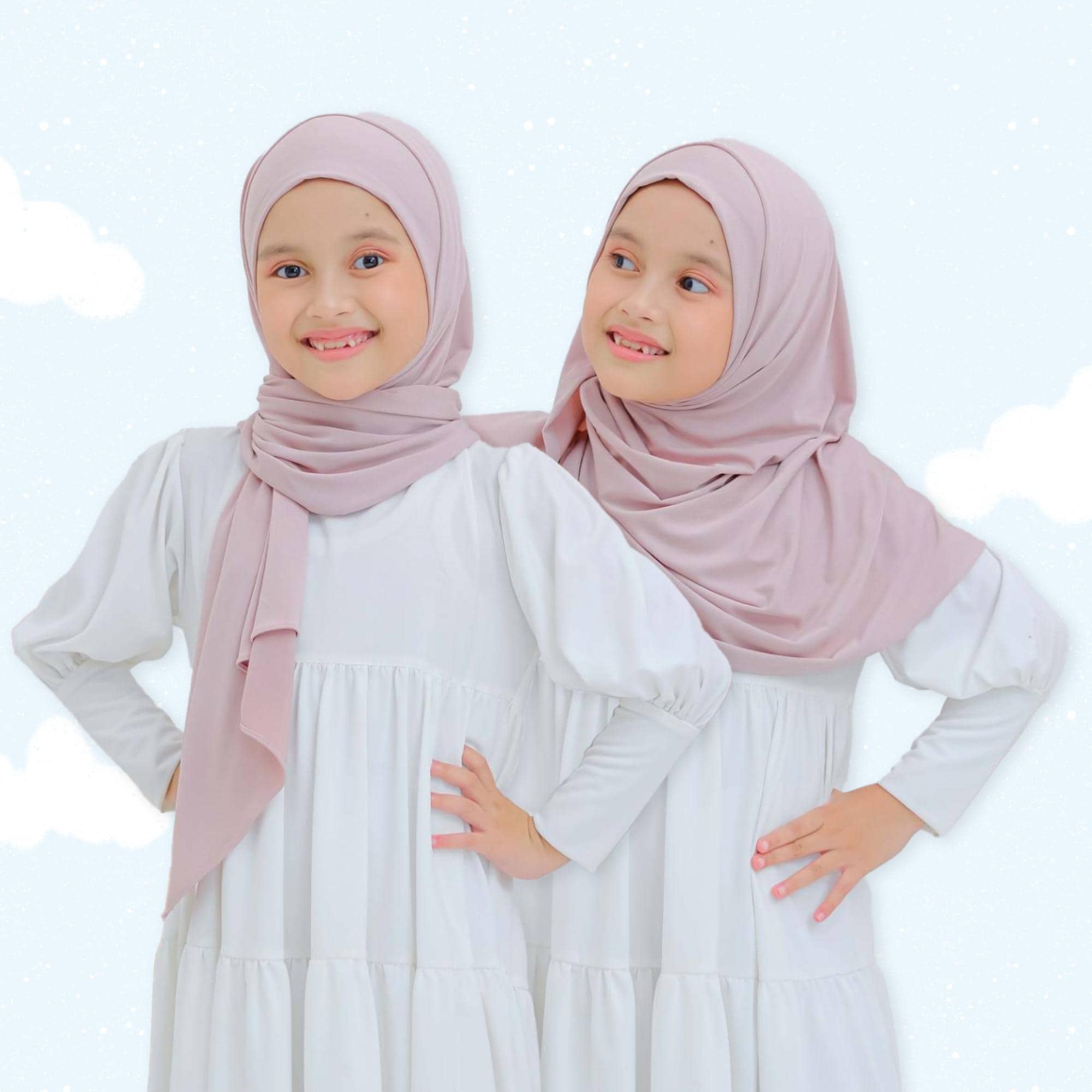 QABILA Kids 2-in-1 Instant Hijab, 2 Sizes & 13 Colors Premium Jersey Hijab Small, Easy Wear, No Pin Hijab for Girls, Little Child, Cute Gift - image 4