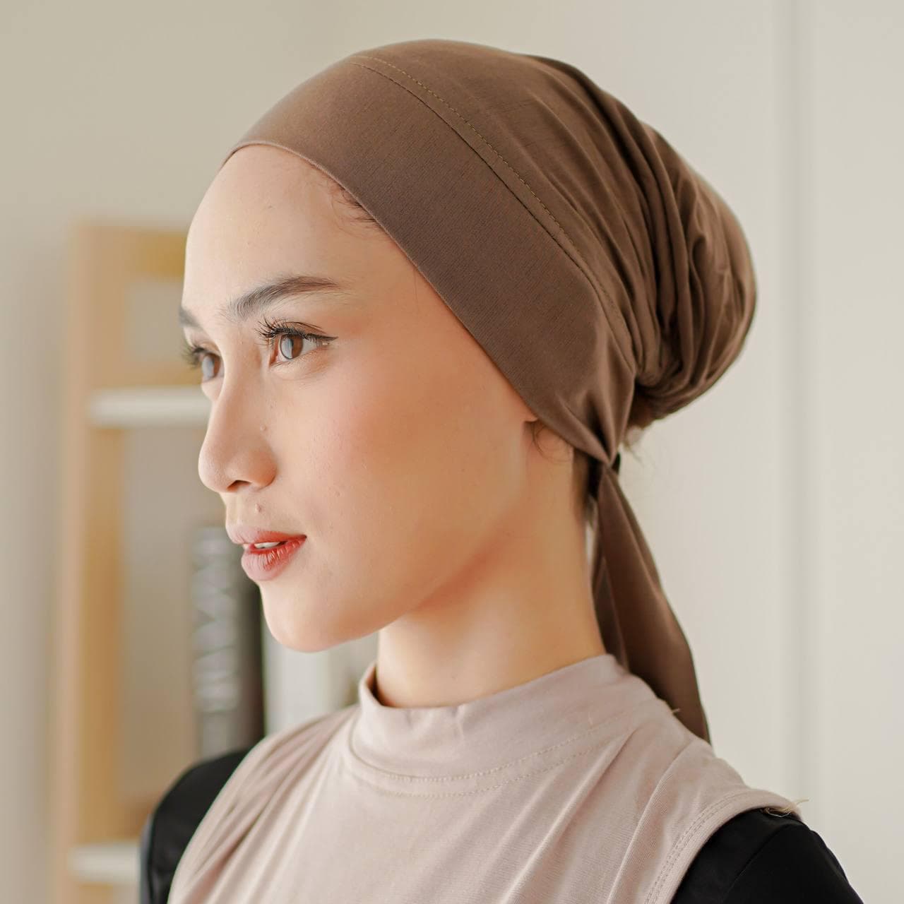 GHINA Tie Back Cap, 10 Colors Rayon Hair Bonnet Cap, Head Cover, Hair Covering