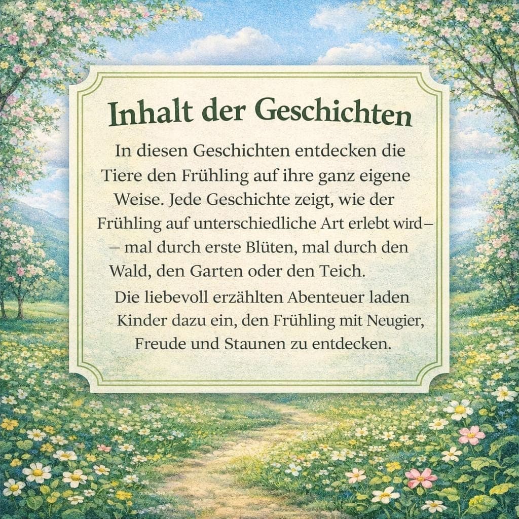 Kamishibai Frühling Bundle – 10 Geschichten für Kita & Kindergarten – Bildkarten + PDF – Erzähltheater Frühling – Vorschule Material - image 3