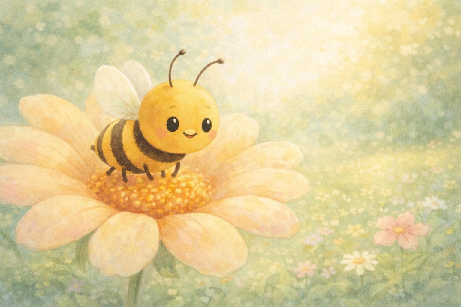 Kamishibai Frühling Kindergarten - Die kleine Biene Bella findet die ersten Blüten, Bildkarten Geschichte Kita Natur Frühblüher - image 3