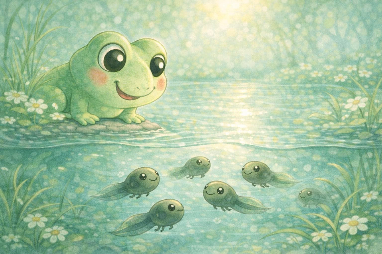 Kamishibai Frühling Kindergarten, Fridolin der Frosch, Frühling Geschichte Kita, Erzähltheater Morgenkreis, Naturgeschichte - image 3
