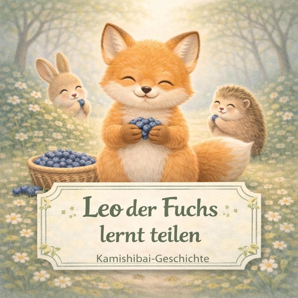 Kamishibai Geschichte Teilen lernen Kindergarten - Bildkarten PDF Kita Vorschule soziale Kompetenzen