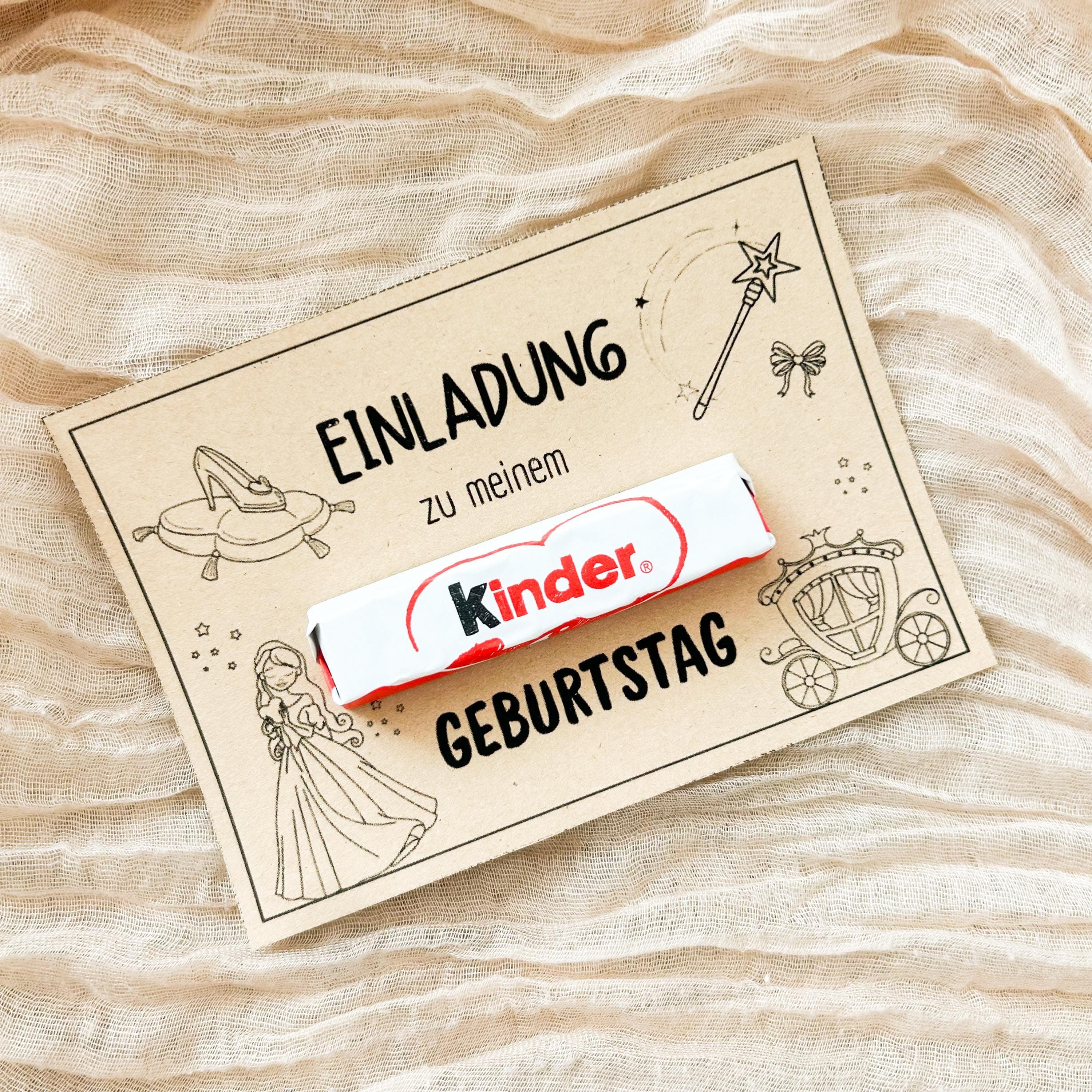 Prinzessin Einladungskarte Kindergeburtstag, Bastelvorlage Geburtstagseinladung, Druckvorlage Einladung