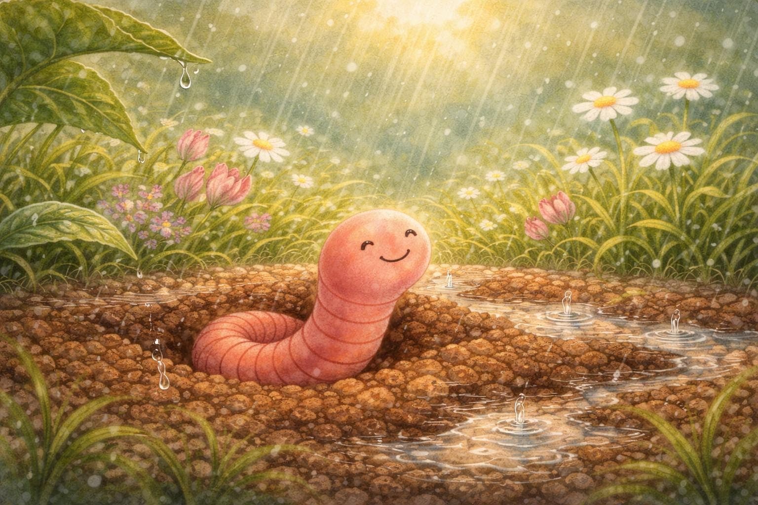 Kamishibai Frühling Kita - Rudi der Regenwurm im Frühlingsgarten, Bildkarten Geschichte Kindergarten, Natur Frühling U3 Vorschule - image 3