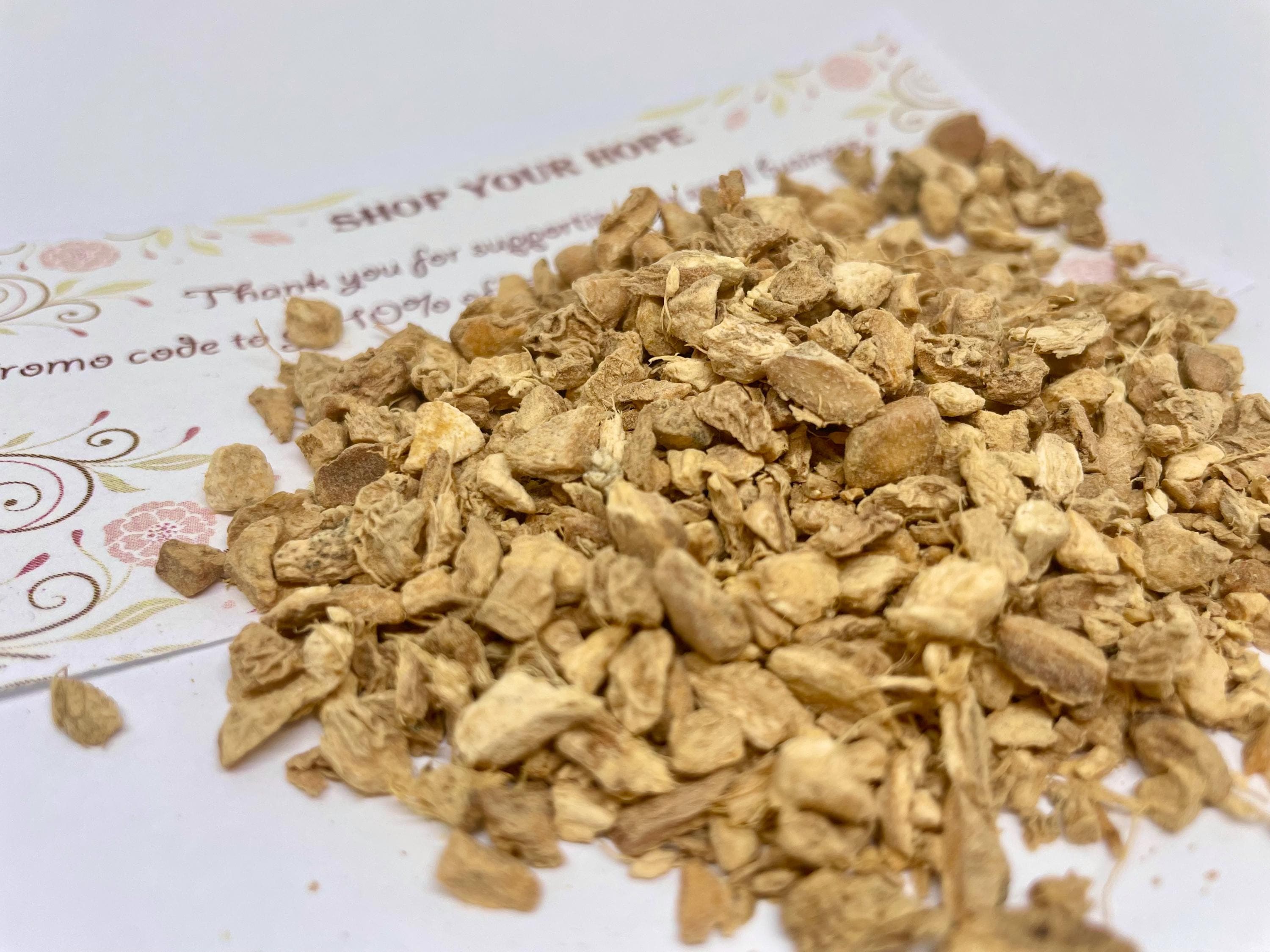Ginger Root Cut and Sifted, Zingiber officinale, Perfect for tea blends, Tinctures and culinary, Herbal tea, Fragrant and Delicious!