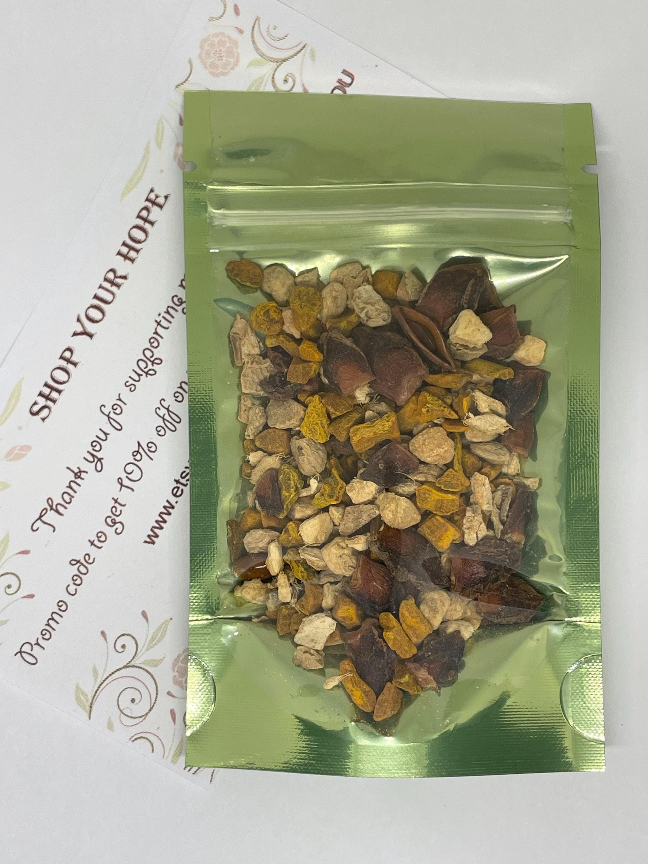 Turmeric, Ginger and Star Anise, Herbal Tea, Organic Ingredients, Vegan, Kosher, Cut and Sifted - image 3