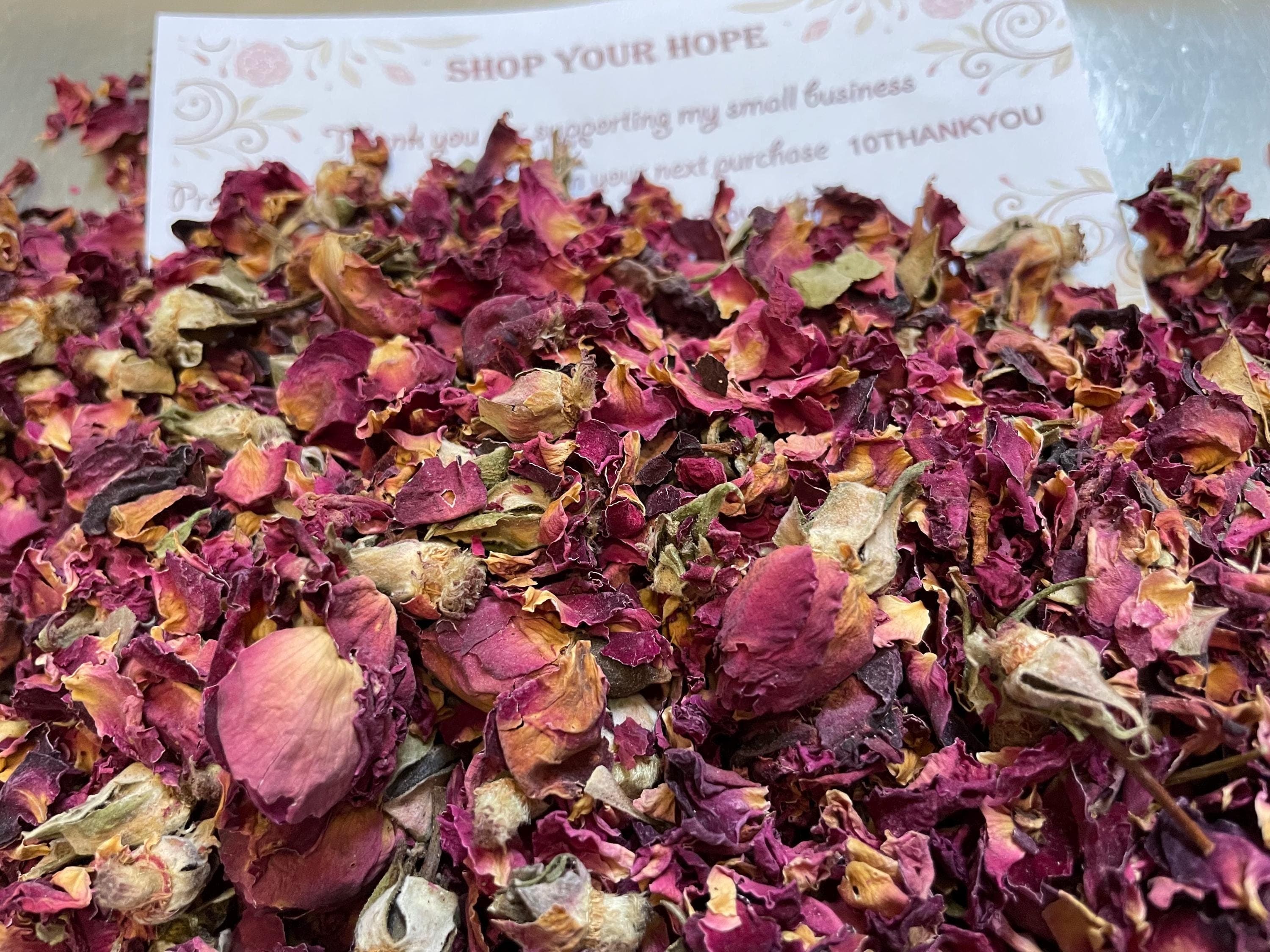 Dried Rose Buds and Petals, Fragrance, Herbal Tea, Food Grade, Free Shipping