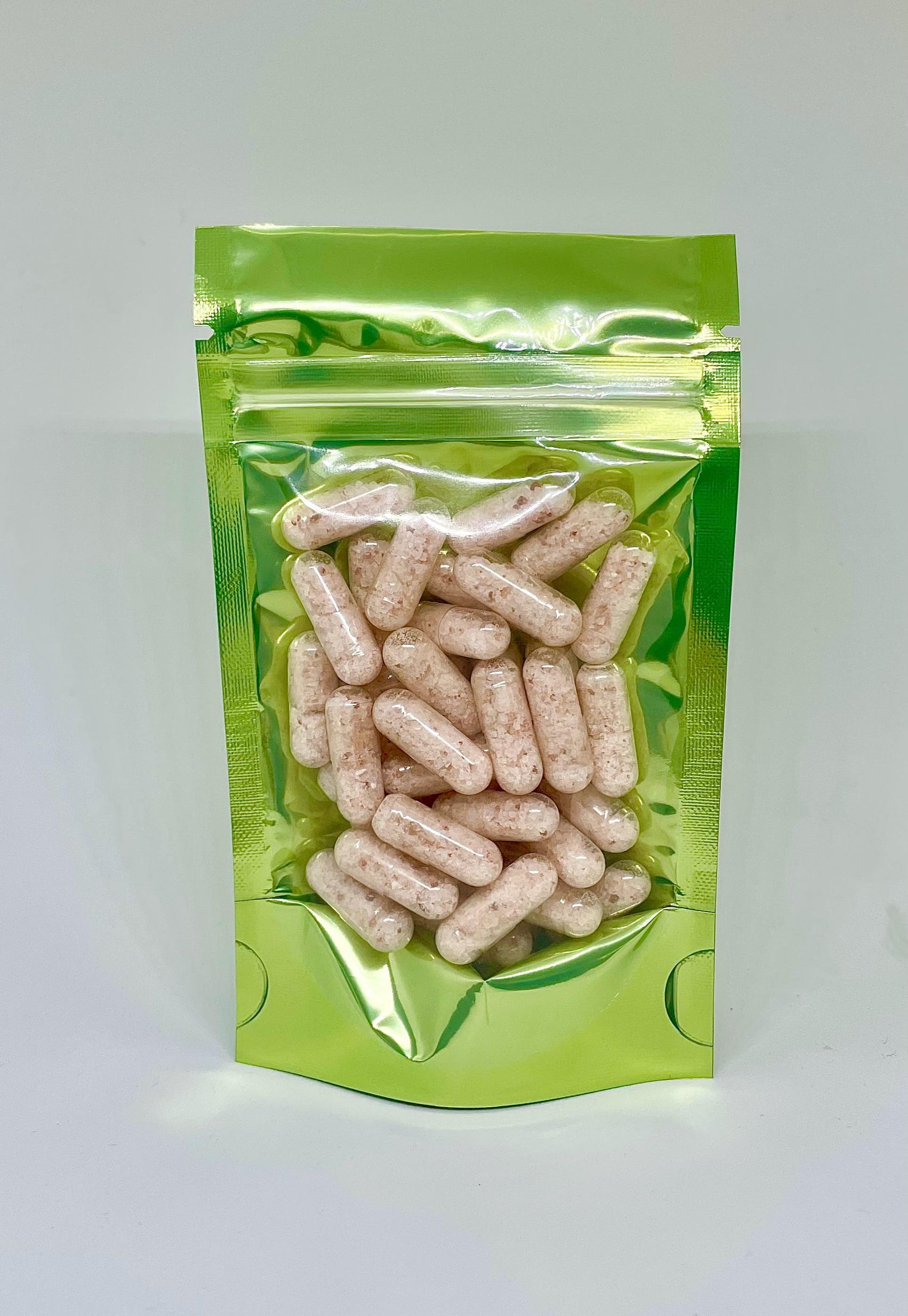 Pink Himalayan Salt, Vegan, Kosher, Halal, Capsules, Premium Quality, For Athletes and Runners, Beach, Summer Activity