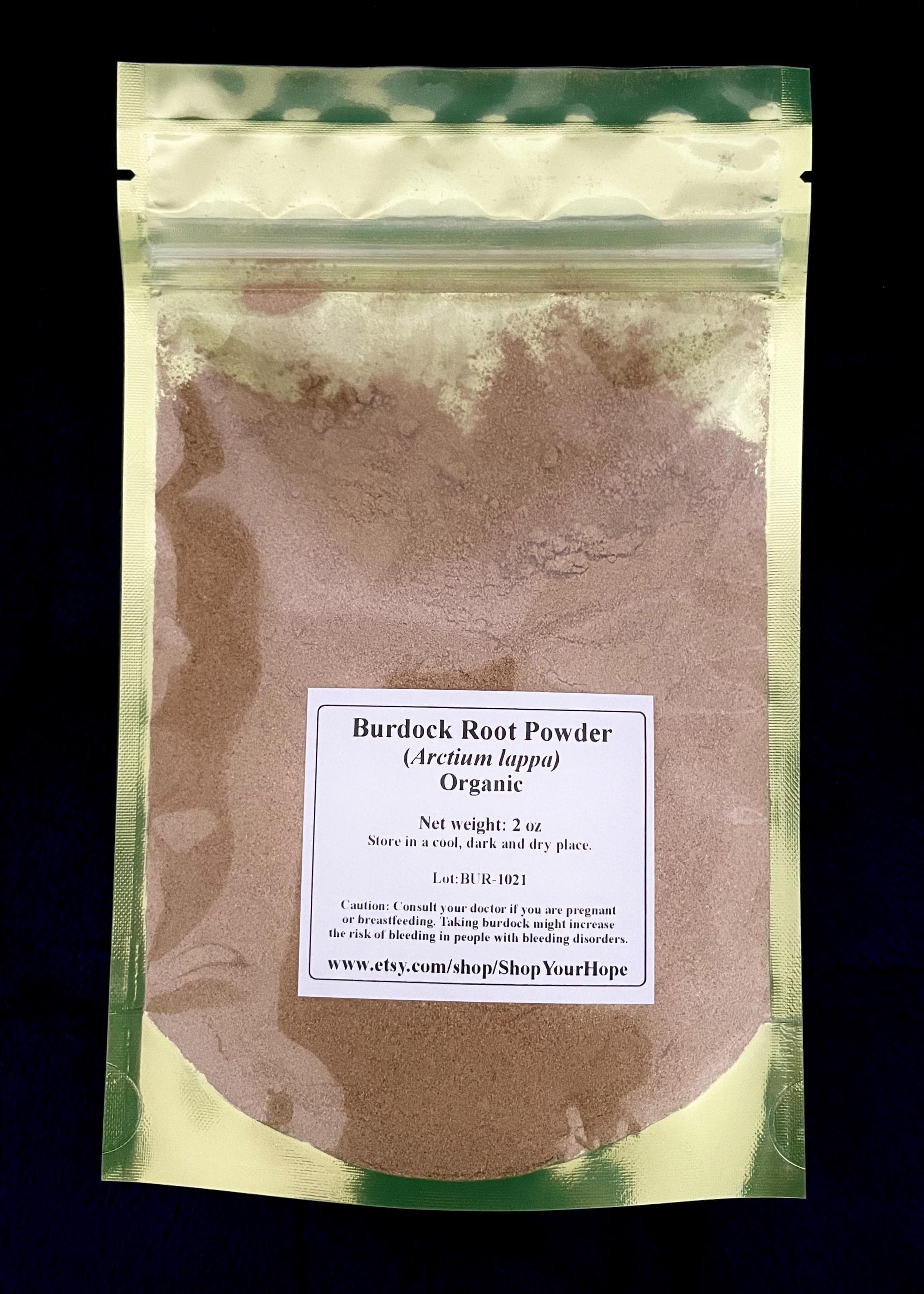 Burdock Root, Pure Organic Powder, Body Detox
