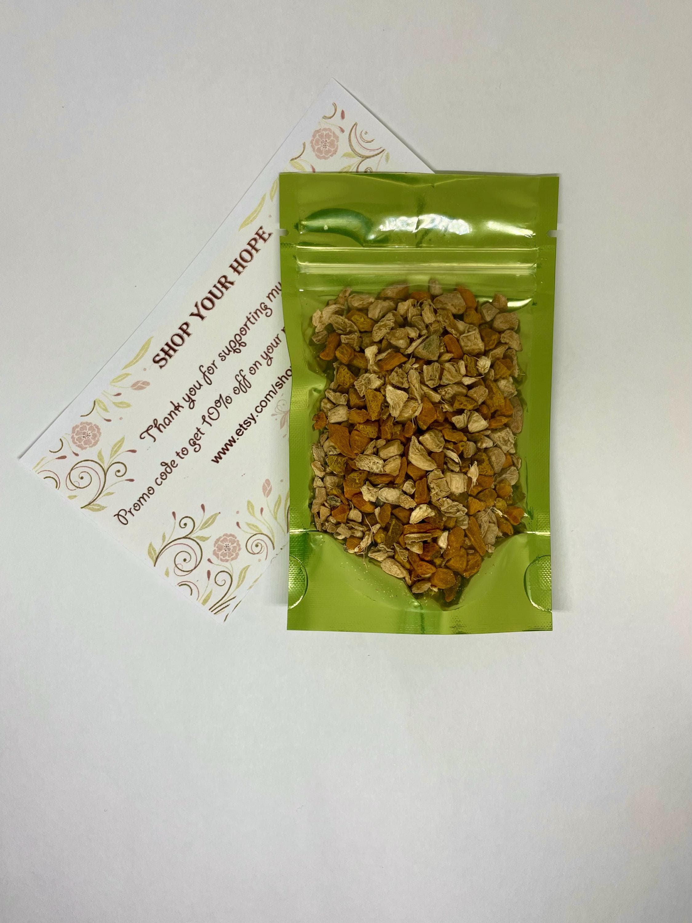 Organic Ginger and Turmeric Roots, Dried, Cut and Sifted, Herbal Tea, Herbal Infusion - image 3