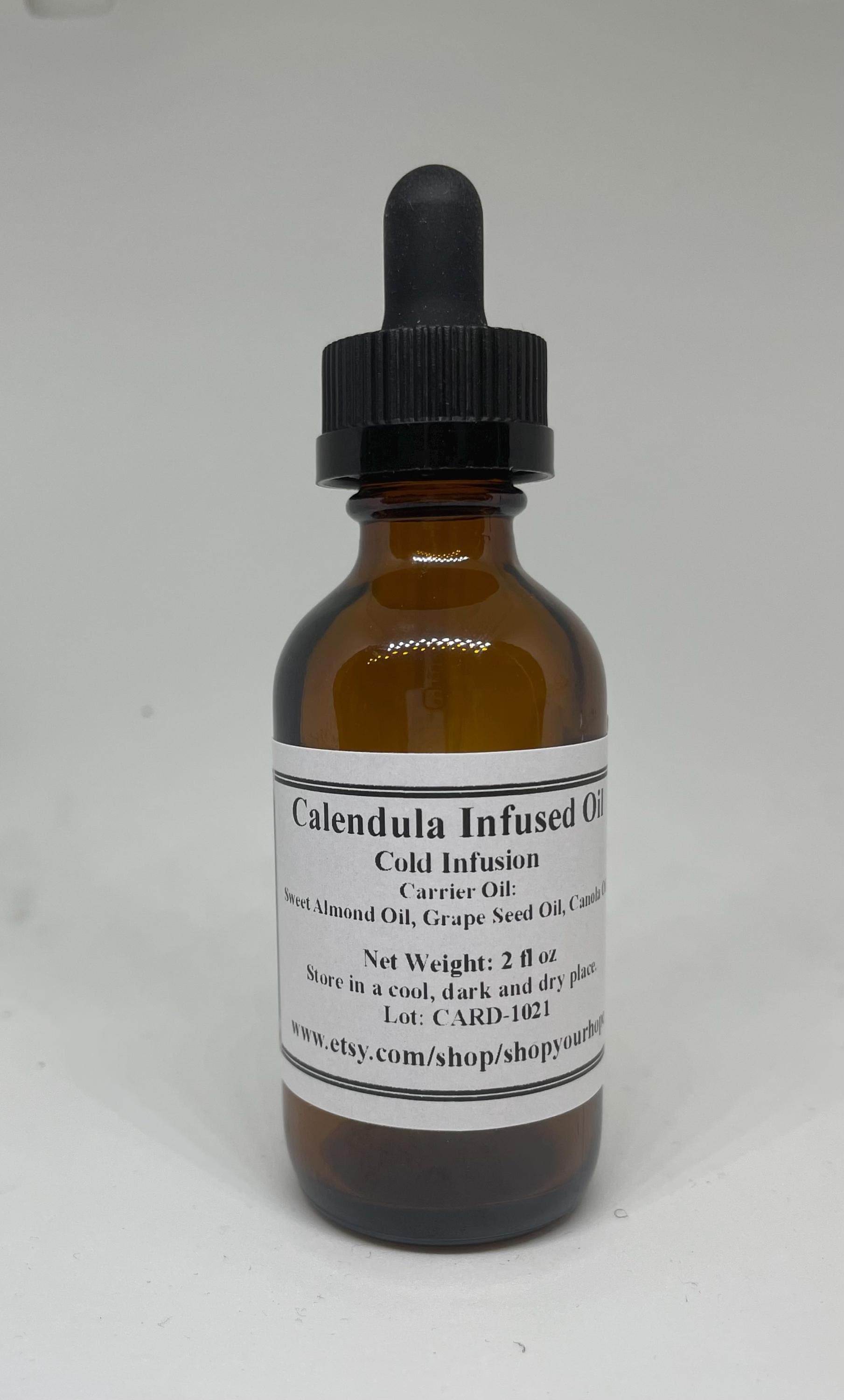 Calendula Infused Oil, Cold Pressed Calendula Oil, Hand-crafted, Face, Body, Bath, Spa, Salves, Balms, Soaps