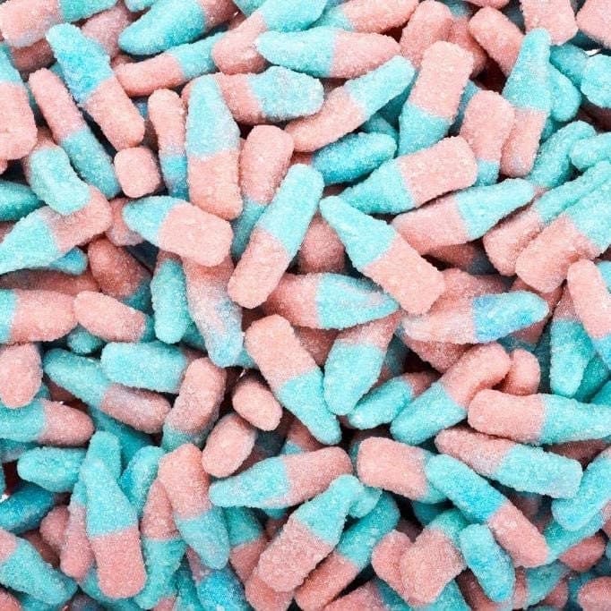 Fizzy Blue Pink Cola Bottles | Pick and Mix | Halal Sweets | Sweetzone Bebeto Sweeto Kingsway Haribo Millions | 100g 250g 500g 1kg 1.5kg