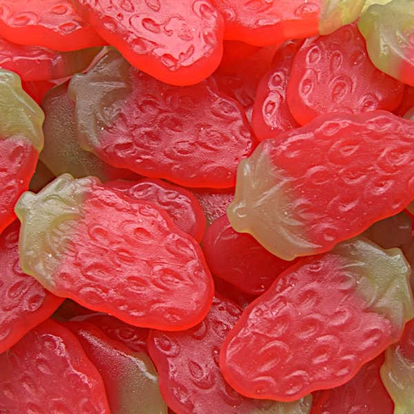 Giant Strawberries | Pick and Mix | Halal Sweets | Sweetzone Bebeto Sweeto Kingsway Haribo Strawbs Bubs Millions | 100g 250g 500g 1kg 1.5kg
