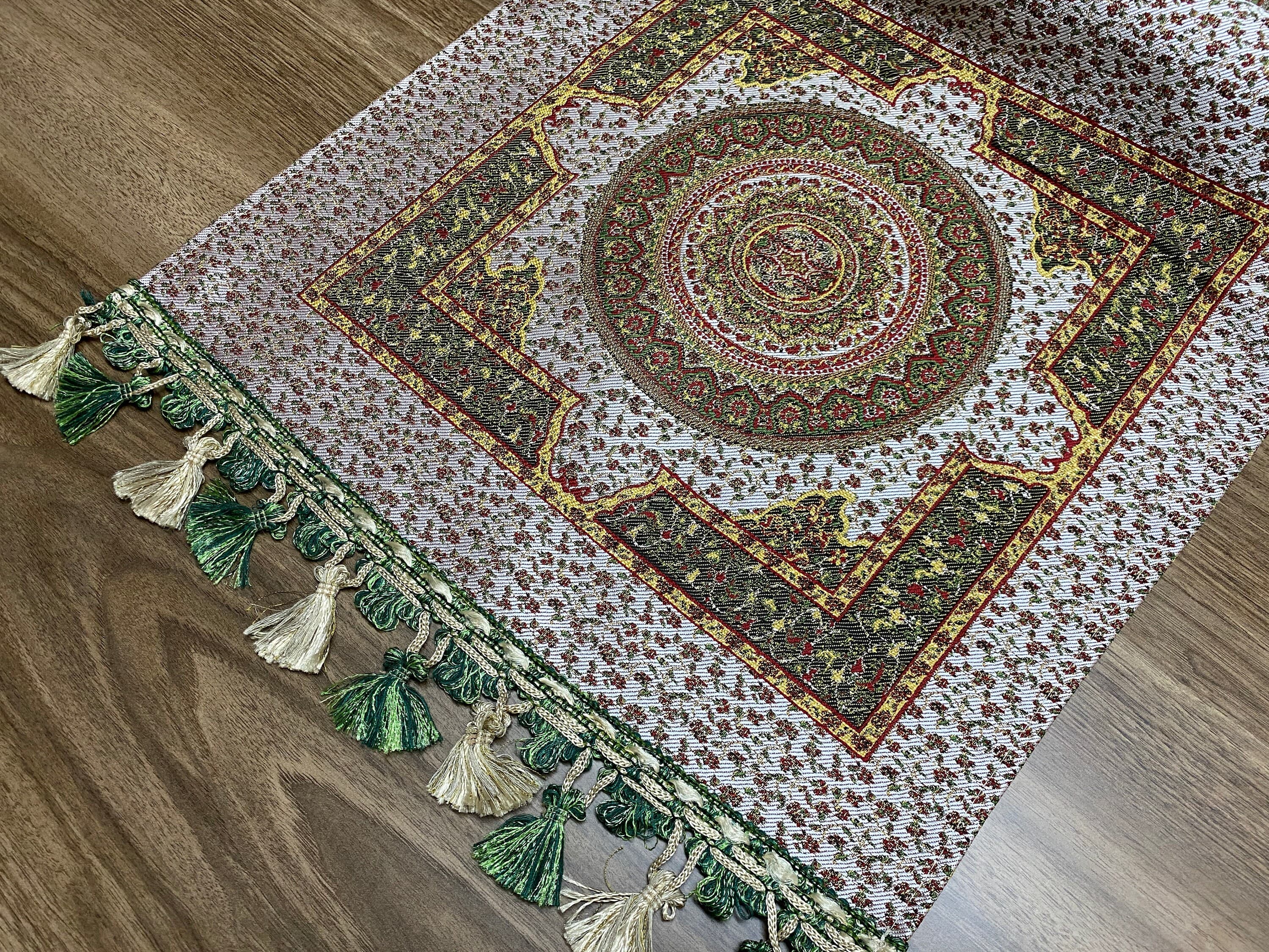 Cream Seramic Pattern Turkish Coffee Table Cloth Runner, Aztec Boho Wedding Oriental Table Runner, Cream Diner Table Runner, RNR287 - image 5