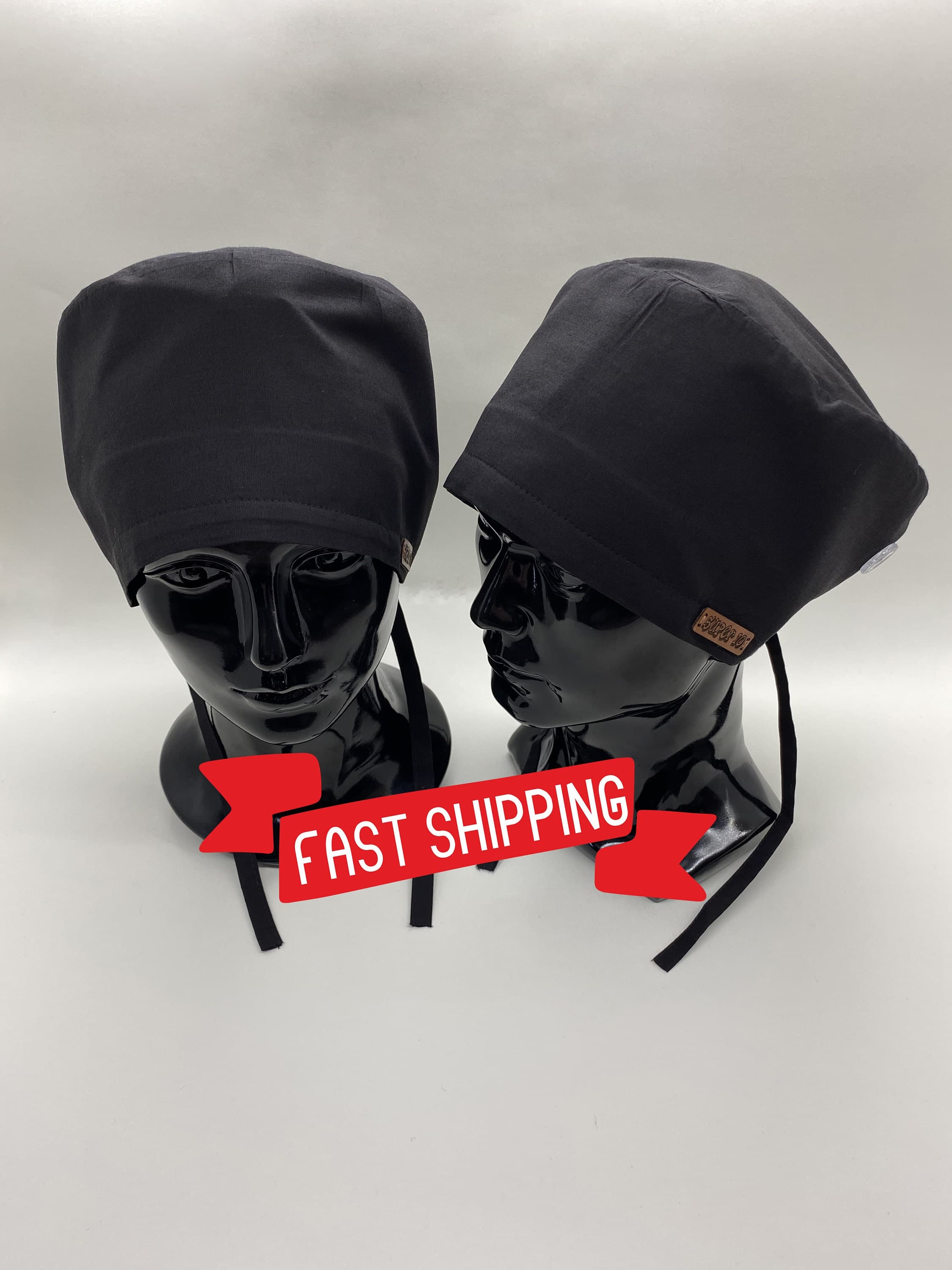 Scrub Cap, Black Scrub Cap, Cotton Surgical Cap, Nfl Scrub Cap, Surgical Hat Buttons, Unisex Scrub Cap, Surgical Headset, HAT188 - image 3
