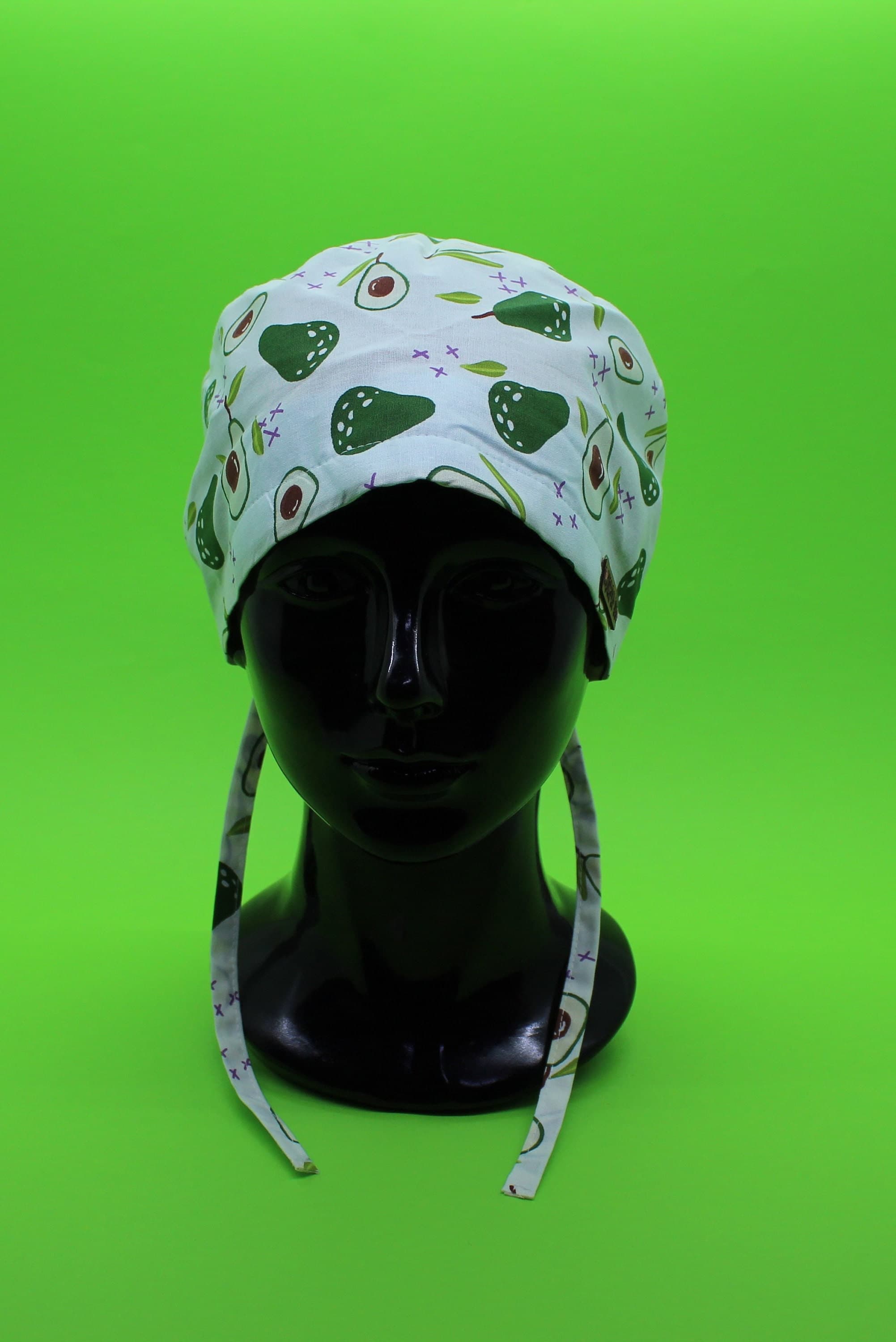 Anime Scrub Hat, Scrub Cap, Unisex Surgical Scrub Cap Hat with Buttons, Men's Scrub Cap, Avocado Short Hair Scrub Cap,      HAT145