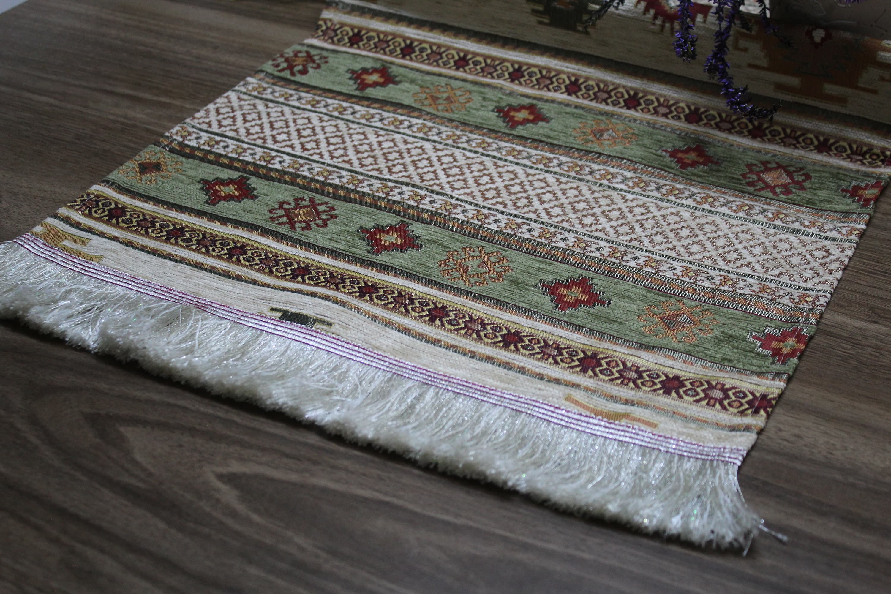 Khaki Turkish Table Cloth Runner, Cream Boho Table Runner For Wedding, Kilim Design Table Runner, Home Decor, Khaki Home Decor, RNR138 - image 5