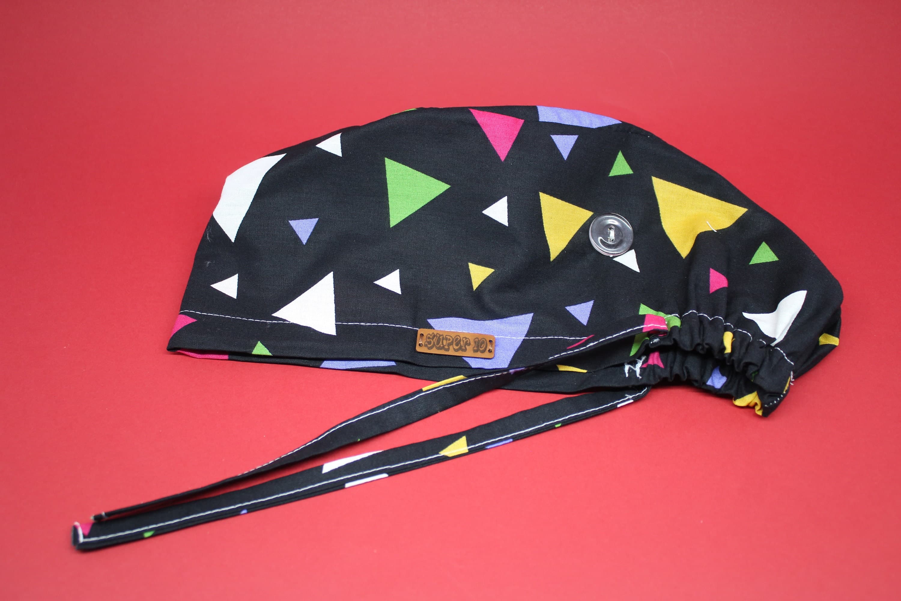 Triangle Scrub Hat, Scrub Cap, Black Scrub Hat , Surgical Scrub Hats, Womens Scrub Cap, Women Scrub Cap, Unisex Scrub Cap, HAT121 - image 5
