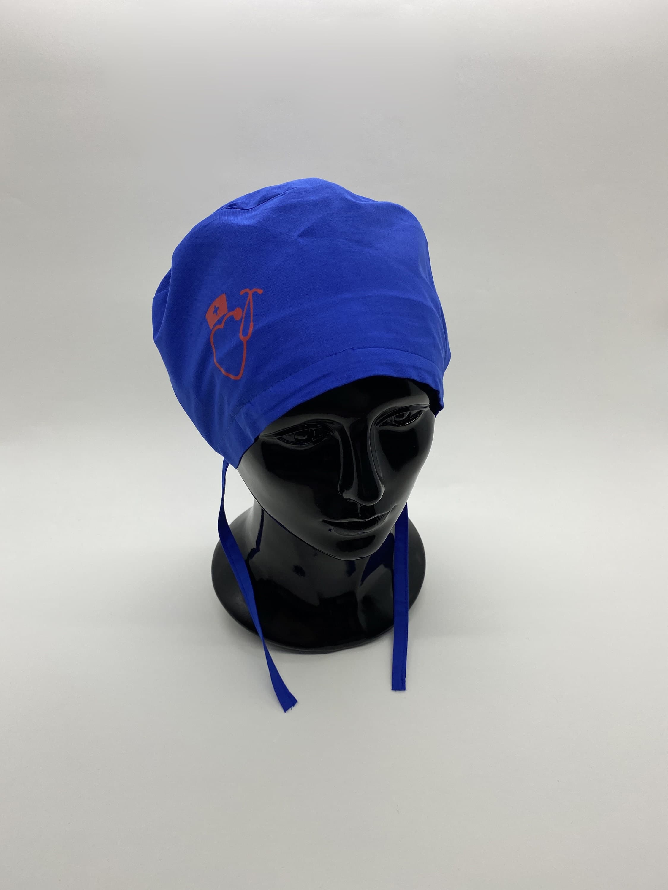 Blue Anime Scrub Hat, Scrub Cap, Blue Unisex Surgical Scrub Cap Hat with Buttons , Solid Color Scrub Cap Surgical Hat OR Cap,   HAT203