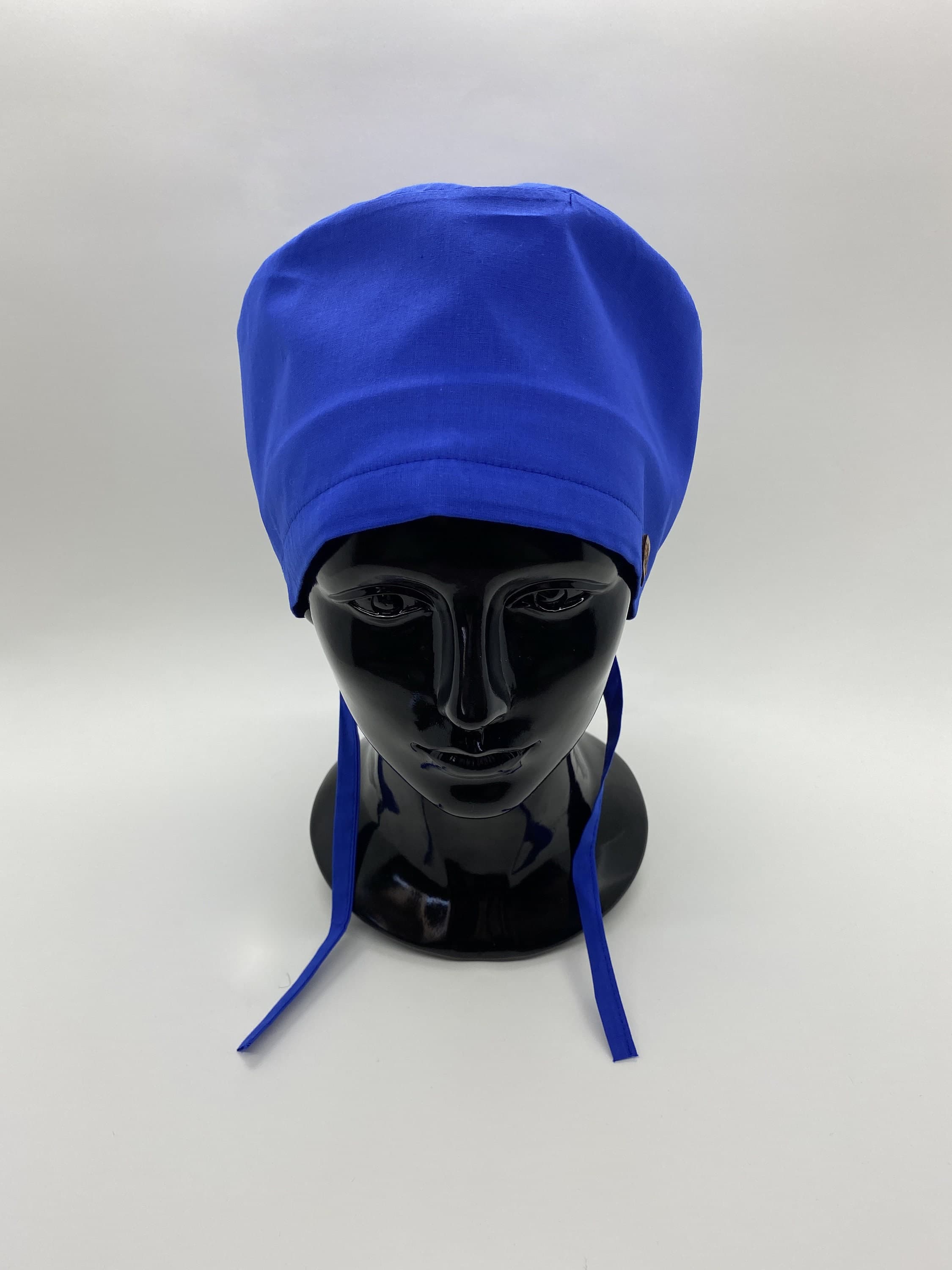 Blue Scrub Cap, Skull Blue Cap, Vet Cap, Nursing Cap, Ear Saver Cap, Ponytail Cap, Scrub Cap Sewing, Solid Surgical Cap,       HAT189