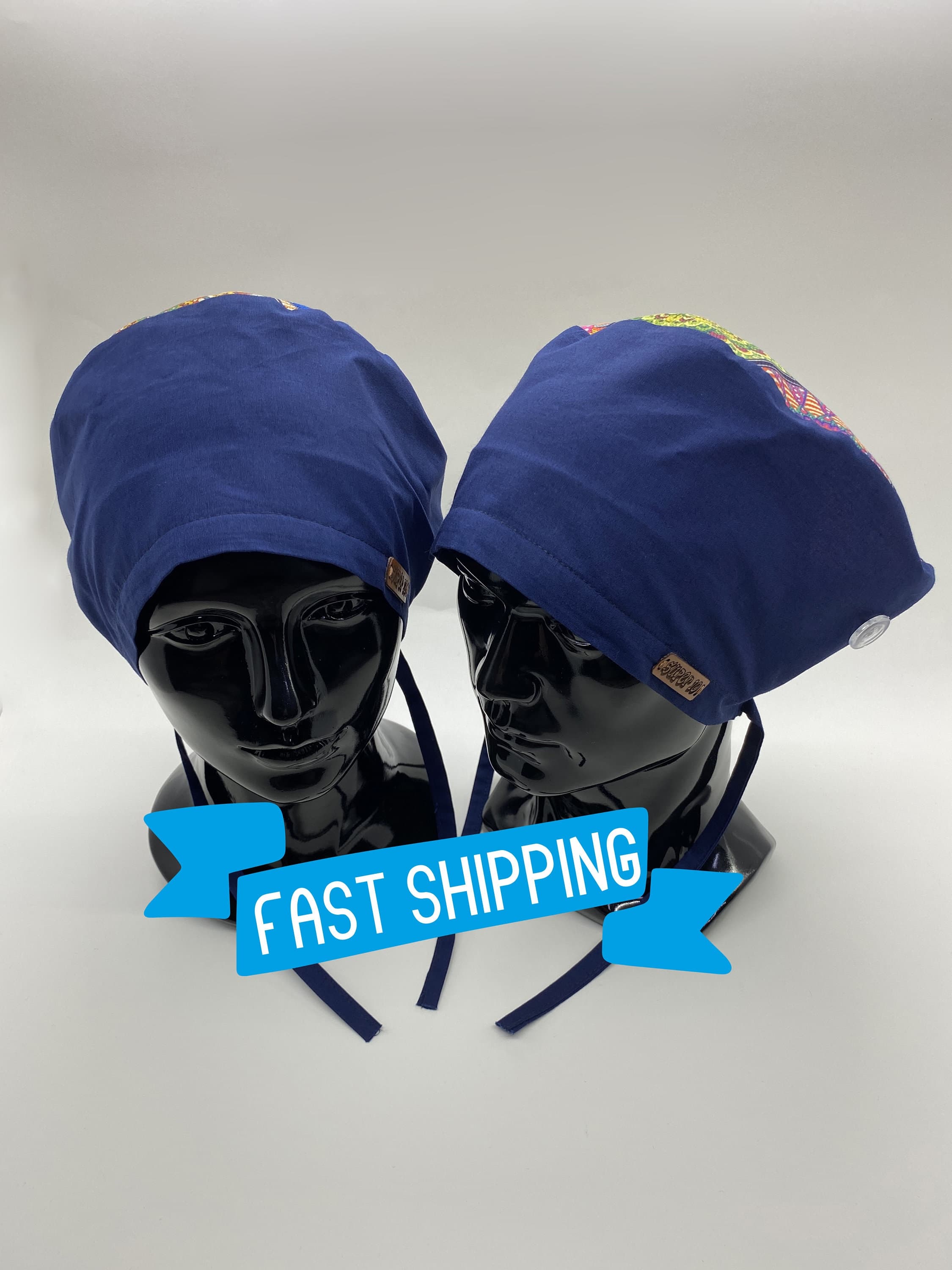 Scrub Cap, Bouffant Scrub Hat, Tie Back Scrub Hat, Ponytail Scrub Cap, Scrub Caps For Women, Surgical Scrub Hats, Scrub Hat, HAT199 - image 3