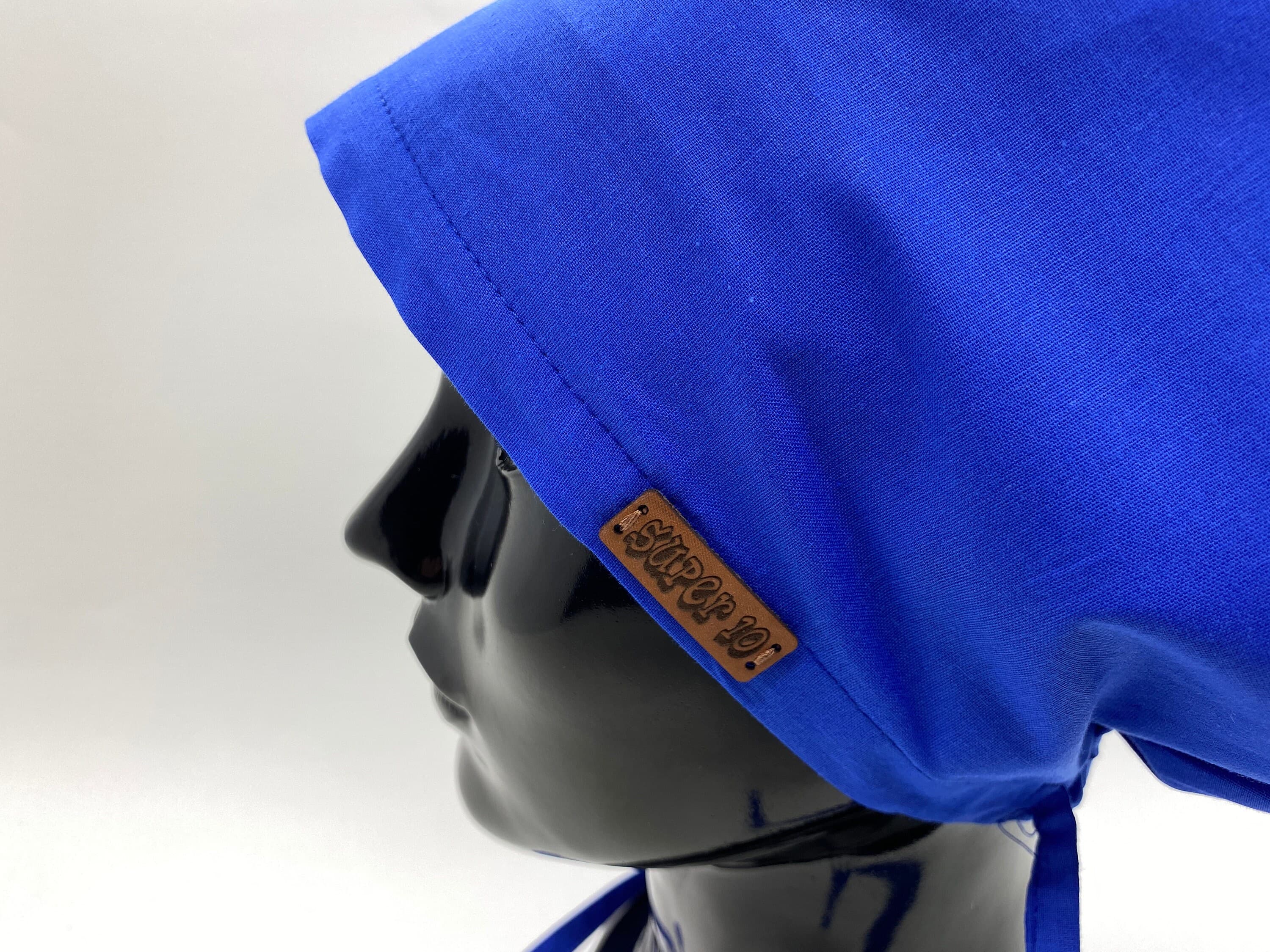 Blue Anime Scrub Hat, Scrub Cap, Blue Unisex Surgical Scrub Cap Hat with Buttons , Solid Color Scrub Cap Surgical Hat OR Cap,   HAT203 - image 4