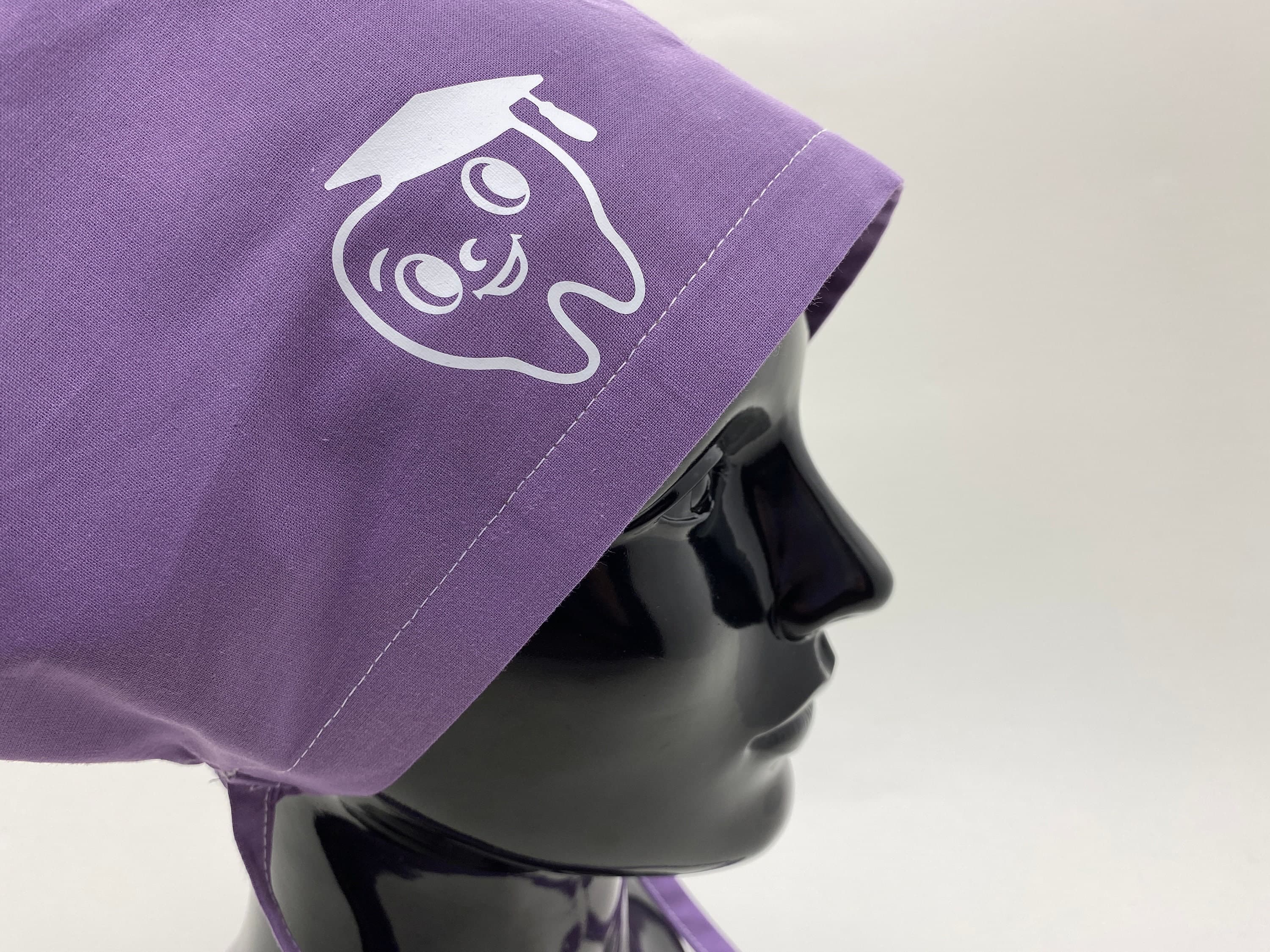 Scrub Cap, Lilac Dental Surgical Scrub Cap, Tooth Print Scrub Cap with Buttons Ear Saver, Dentistry Surgical Scrub Hat, HAT209 - image 4