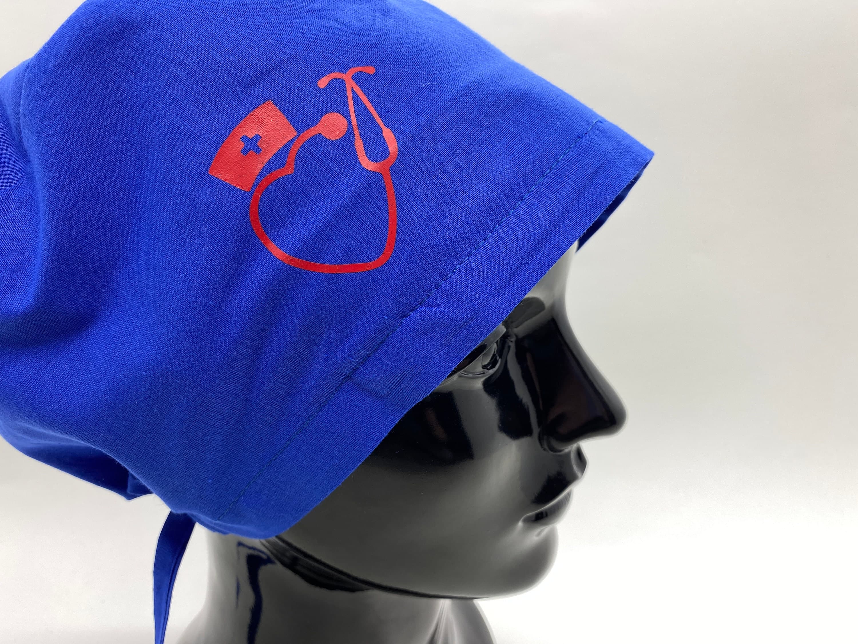 Blue Anime Scrub Hat, Scrub Cap, Blue Unisex Surgical Scrub Cap Hat with Buttons , Solid Color Scrub Cap Surgical Hat OR Cap,   HAT203 - image 5