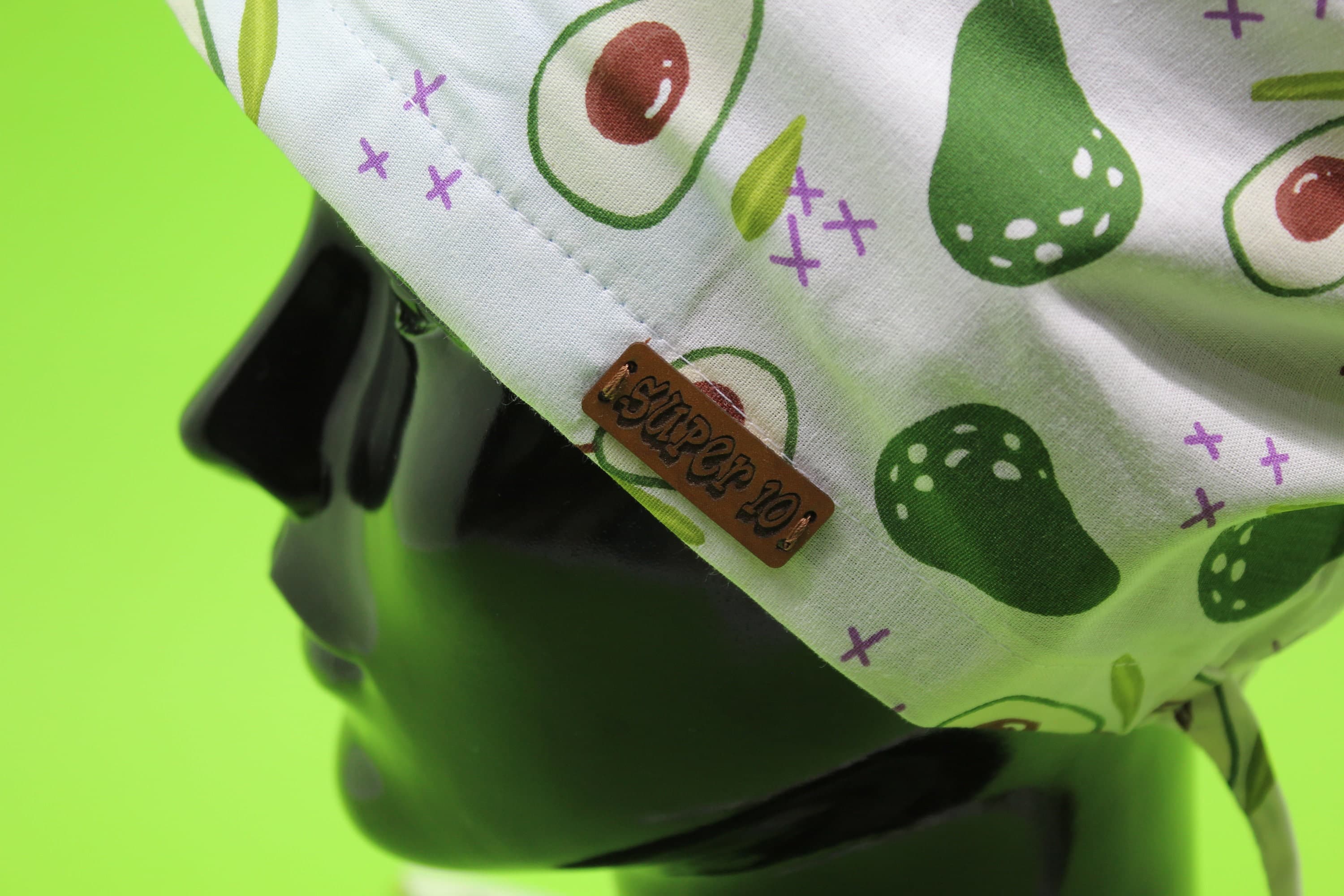 Anime Scrub Hat, Scrub Cap, Unisex Surgical Scrub Cap Hat with Buttons, Men's Scrub Cap, Avocado Short Hair Scrub Cap, HAT145 - image 4