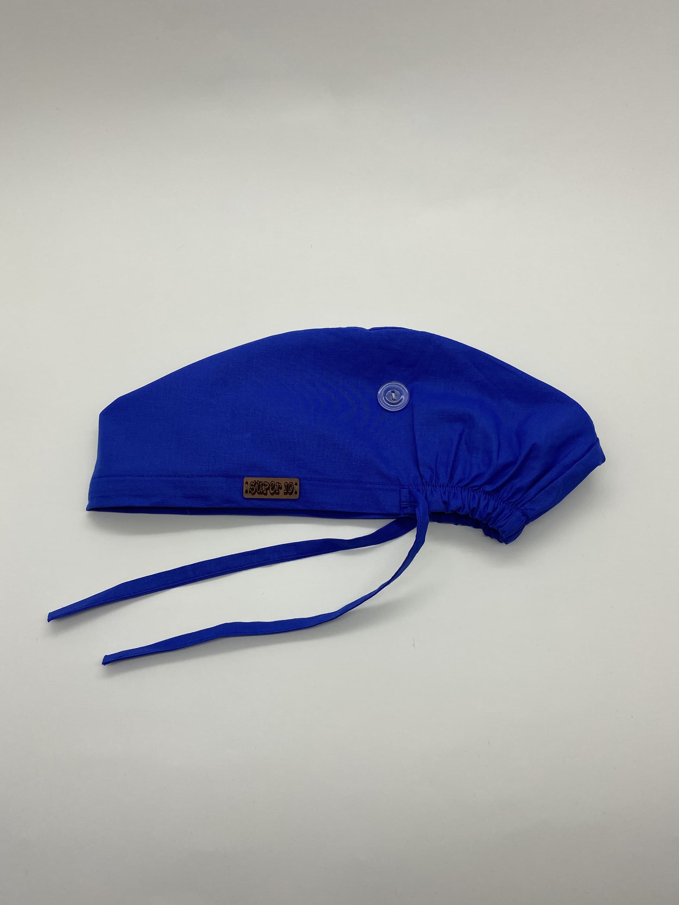 Blue Scrub Cap, Skull Blue Cap, Vet Cap, Nursing Cap, Ear Saver Cap, Ponytail Cap, Scrub Cap Sewing, Solid Surgical Cap, HAT189 - image 5