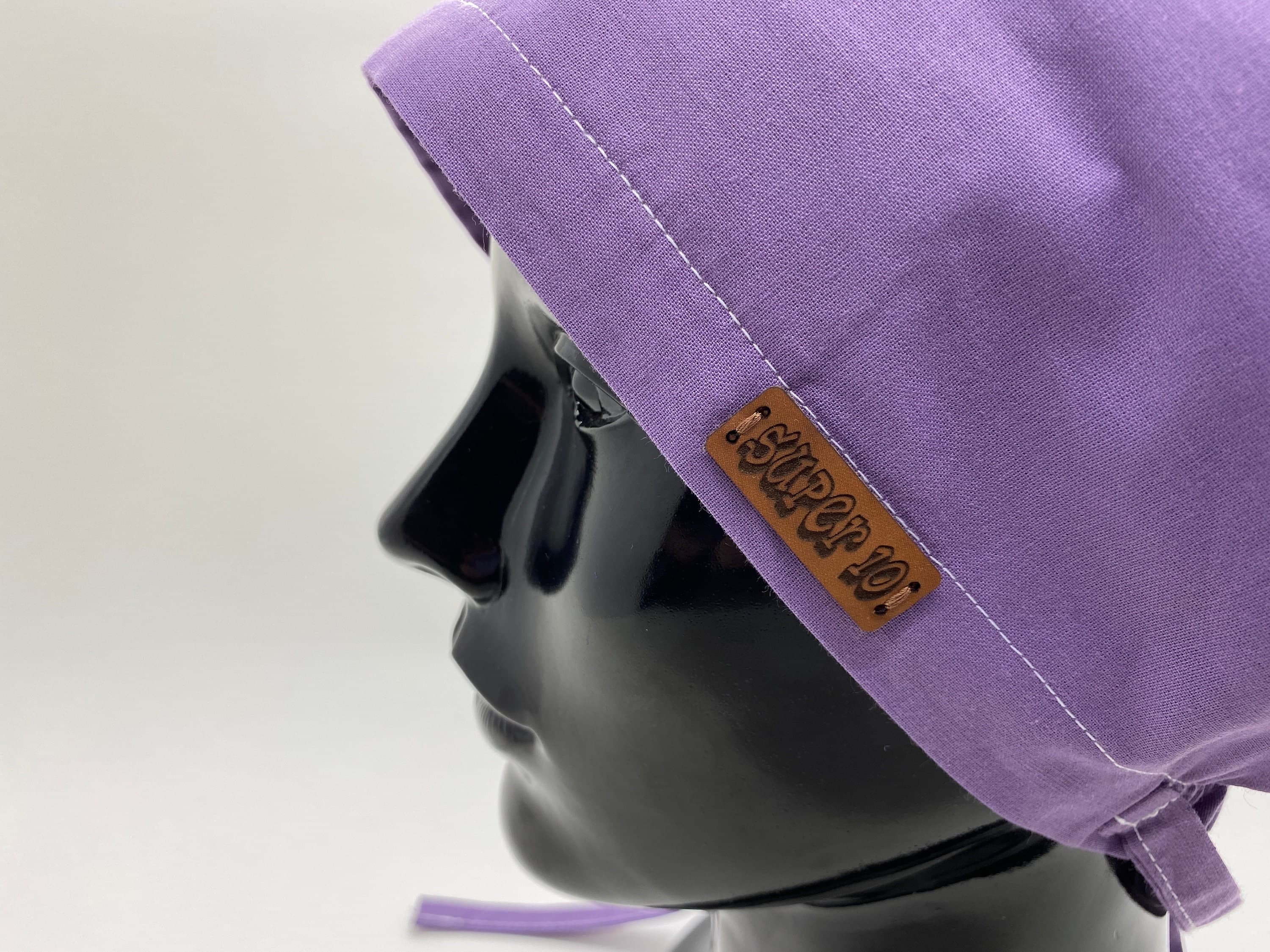 Scrub Cap, Lilac Dental Surgical Scrub Cap, Tooth Print Scrub Cap with Buttons Ear Saver, Dentistry Surgical Scrub Hat, HAT209 - image 5