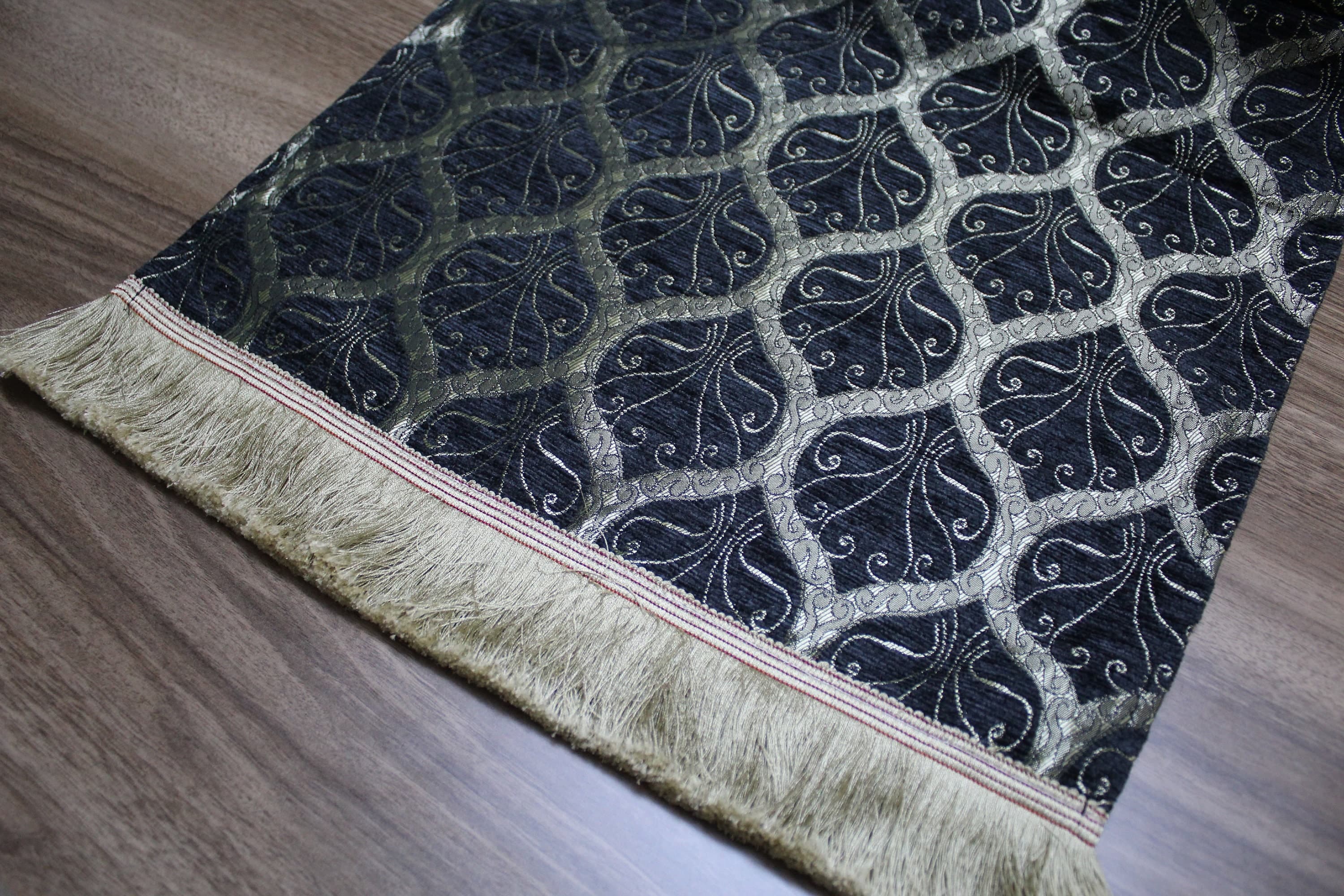 Black Turkish Table Cloth Runner, Peacock Tail Design Floral Boho Table Runner For Wedding, Gold Table Cover, Coffee Table Runner, RNR190 - image 5