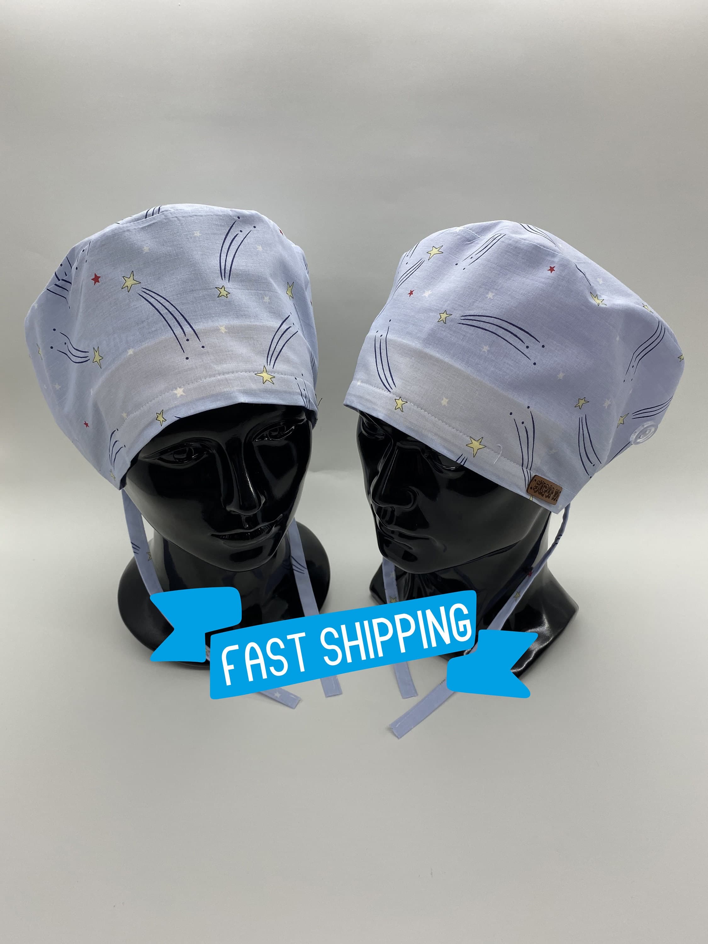 Surgical Hat for Women with Long Hair, Dental Cap, Surgical Scrub Cap, Doctor Scrub Cap, Ponytail Scrub Cap, Dentist Cap,       HAT185