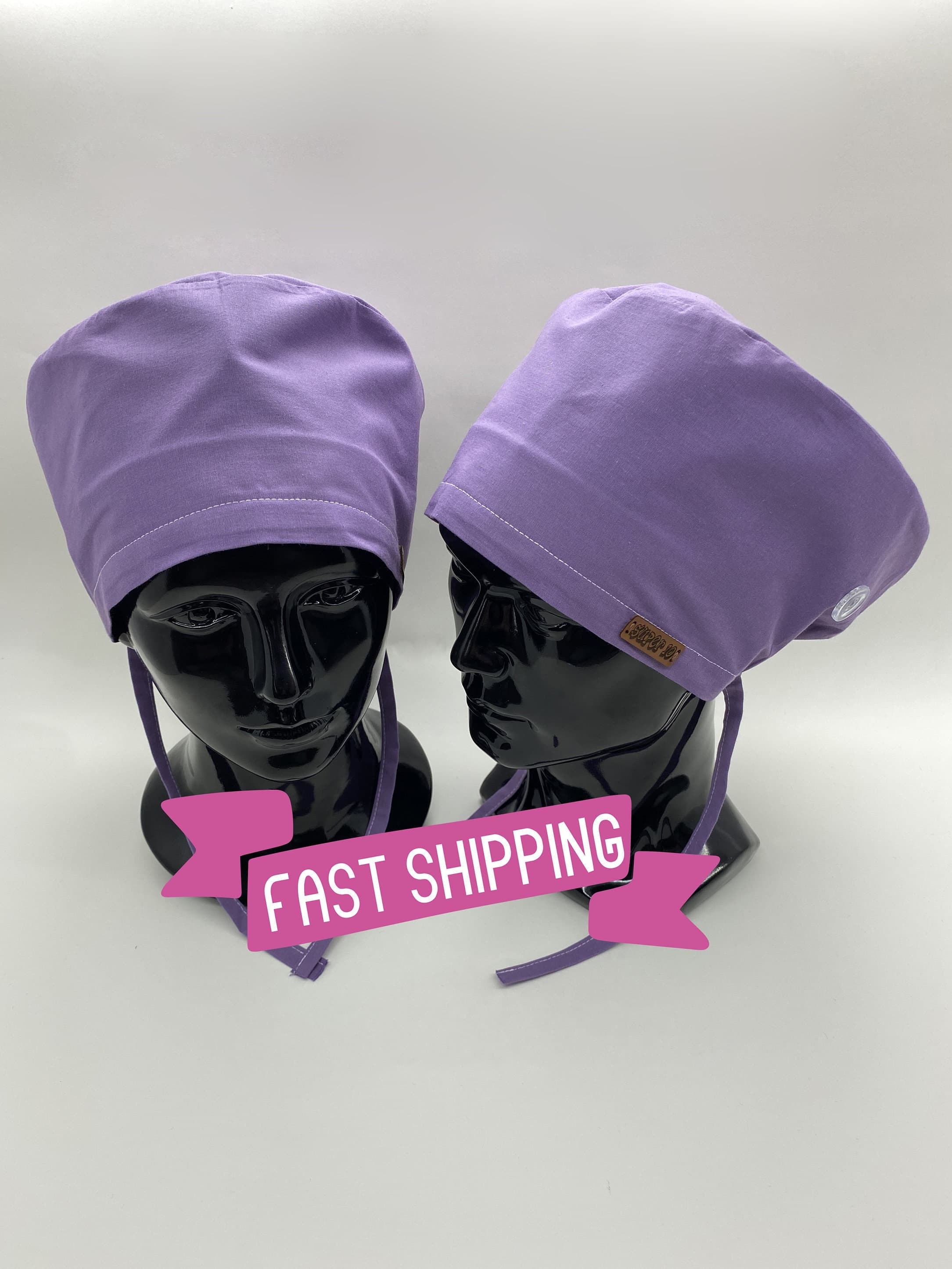 Scrub Cap, Purple Surgical Scrub Cap with Ear Saver Buttons, Chemo Caps Unisex,Medical Bonnet, Chemo Cap, Surgical Cap Women, HAT190 - image 4