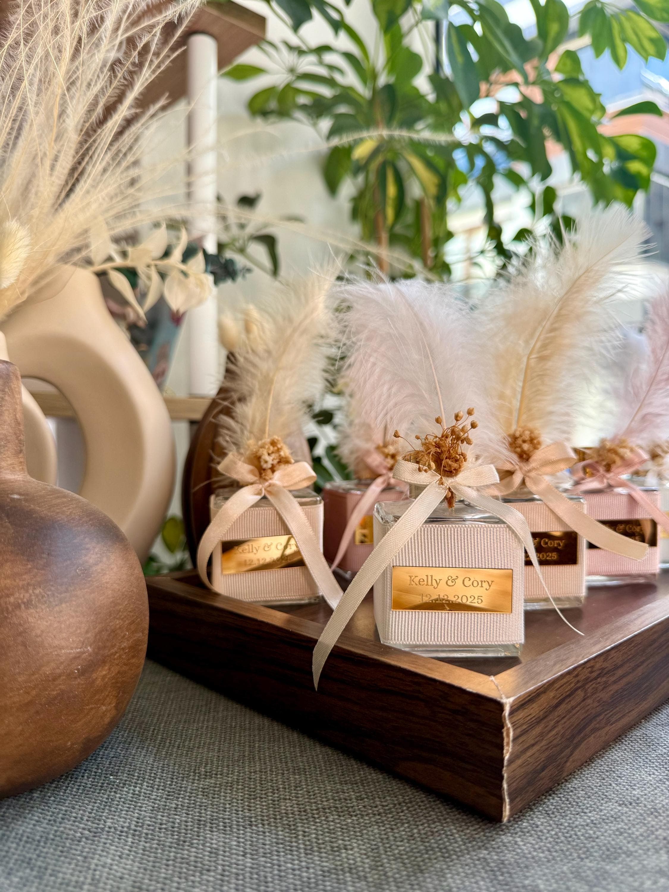 Personalized Wedding Reed Diffuser Favors, Room Fragrance Favors, personalized room fragrance - image 4
