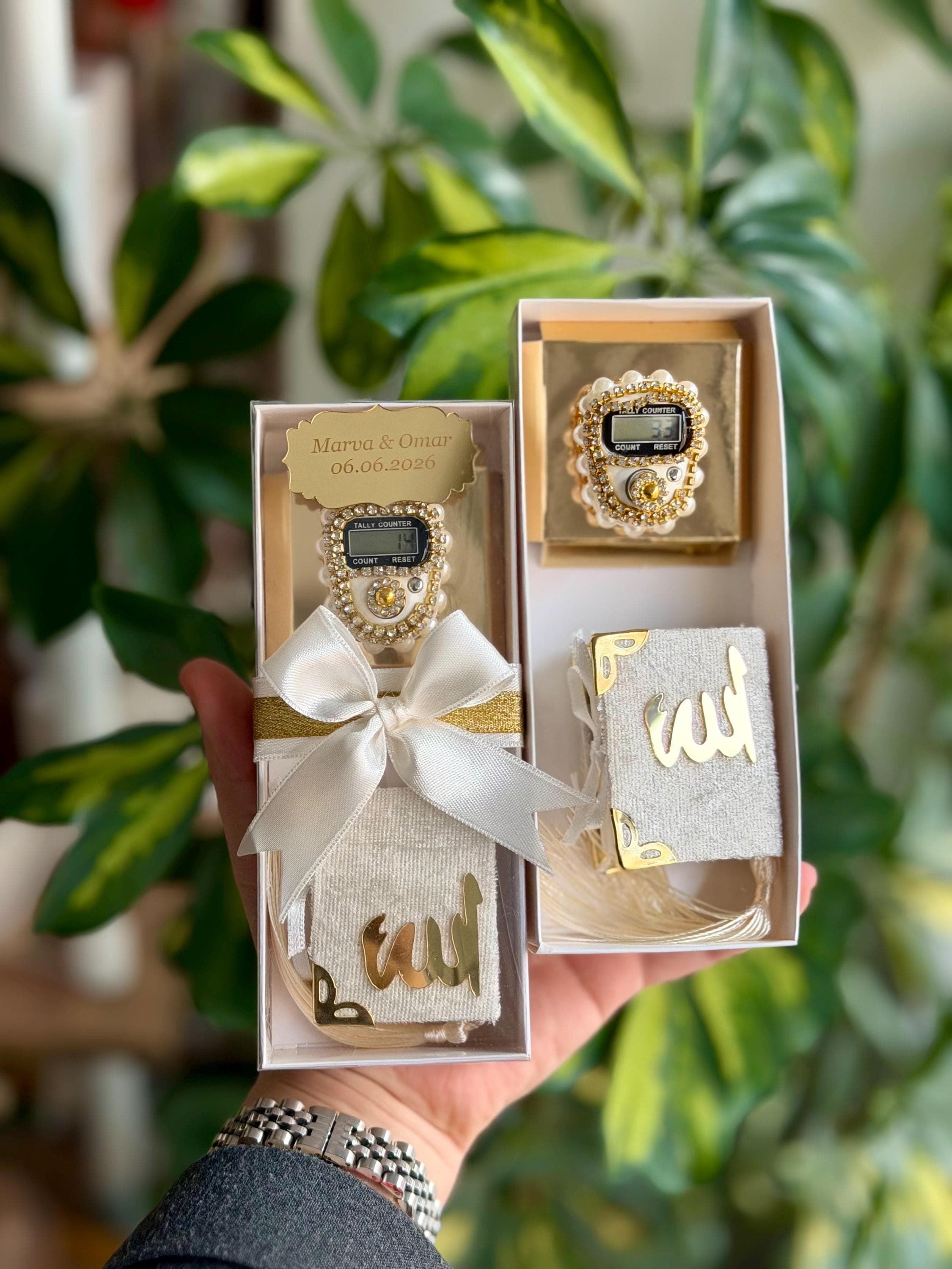 Custom Mini Quran Favor: Digital Tasbih, Islamic Wedding