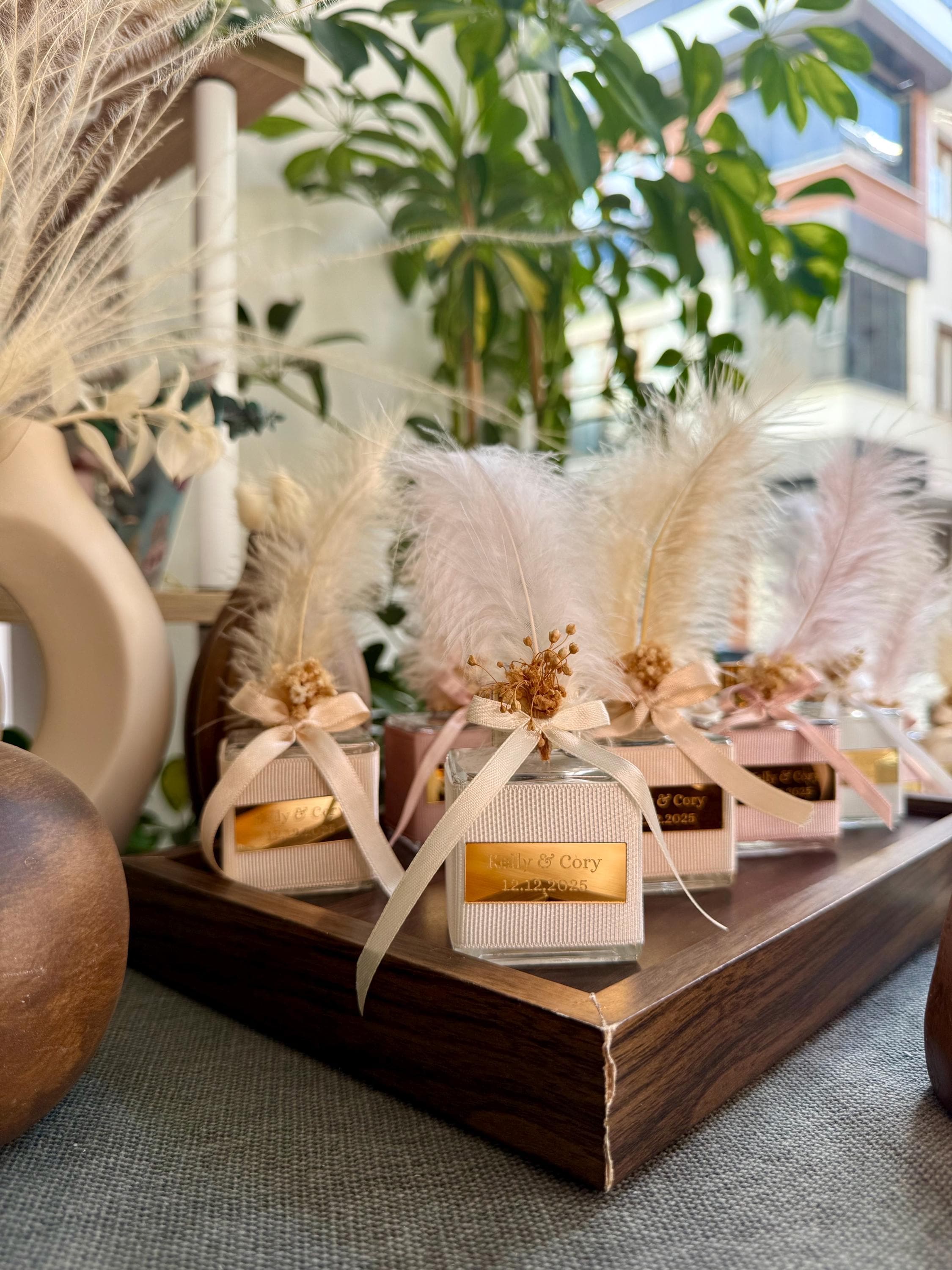 Personalized Wedding Reed Diffuser Favors, Room Fragrance Favors,  personalized room fragrance