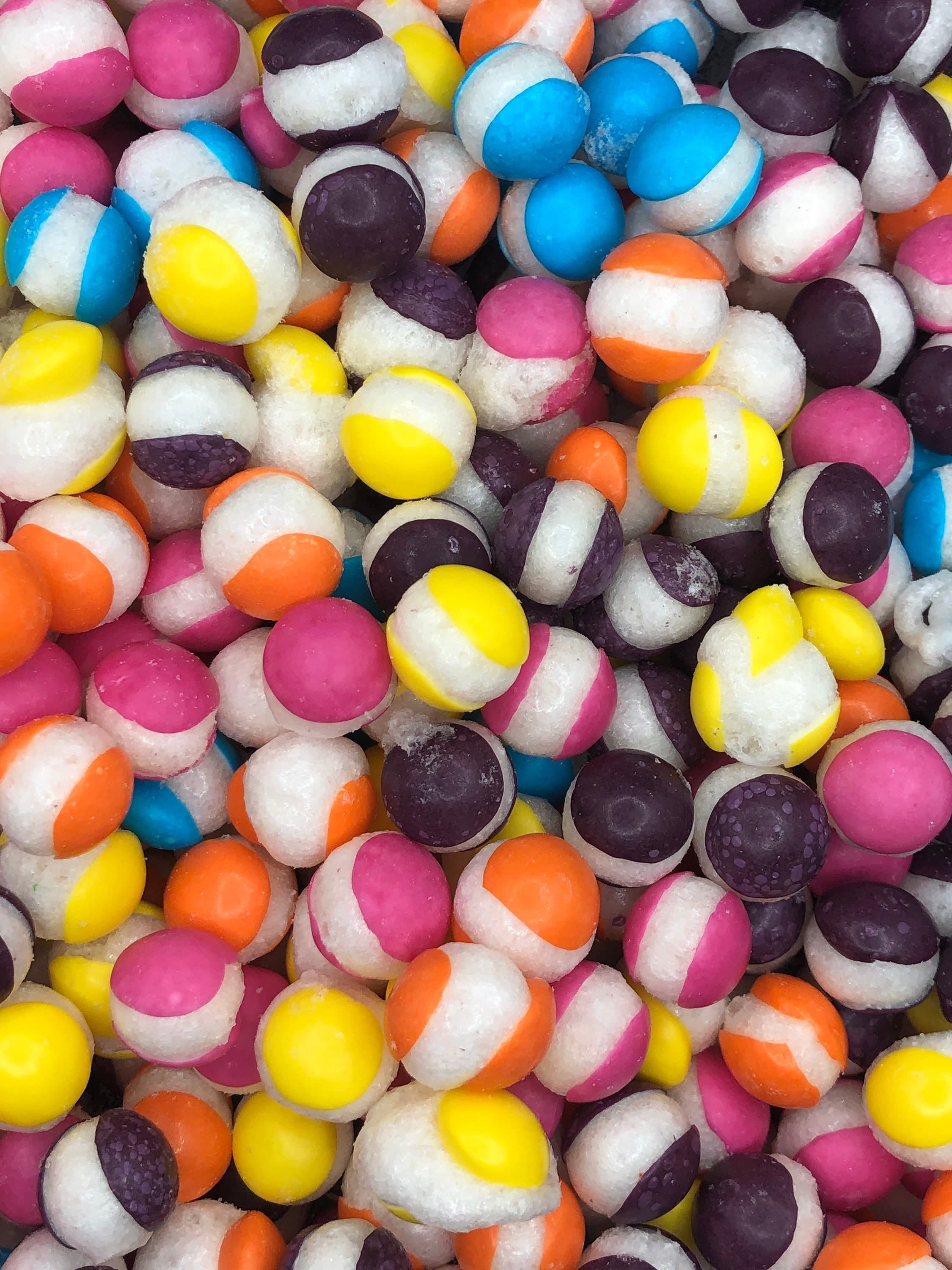 UK Freeze Dried  Tropical Fruit Balls - Crunchy Sweets||Vegan Sweets|Halal Sweet|Tropical Beach|Party Ideas|Gift Bag|Freeze Dried Sweet