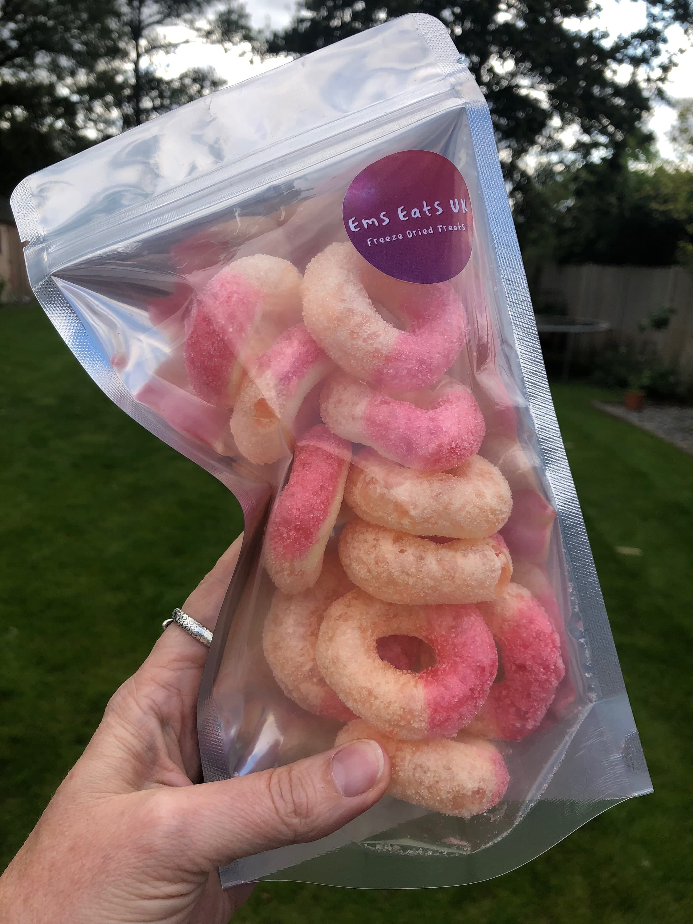 UK Freeze Dried Peach Rings - 1 - 3 Bags, crisp,light,airy delicious crunch|perfect gift|tiktok viral|Hala gift|sweet cone|sweet variety box - image 3