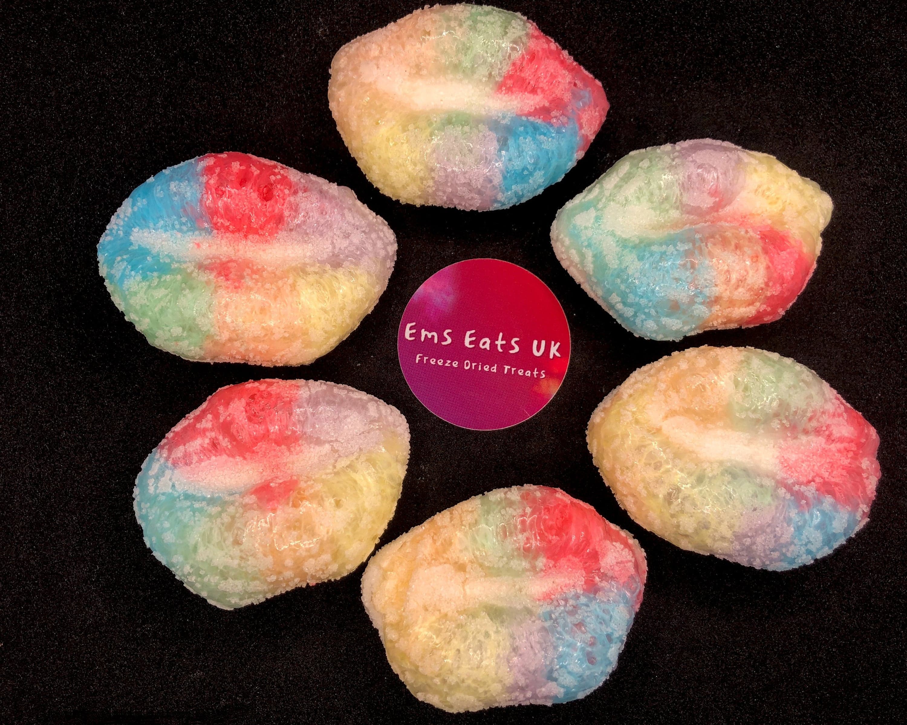 UK Freeze Dried Sour Rainbow Lips - Perfect for Valentines Day!  Delicious candy/sweets for your sweetheart, Perfect gift, present, halal.