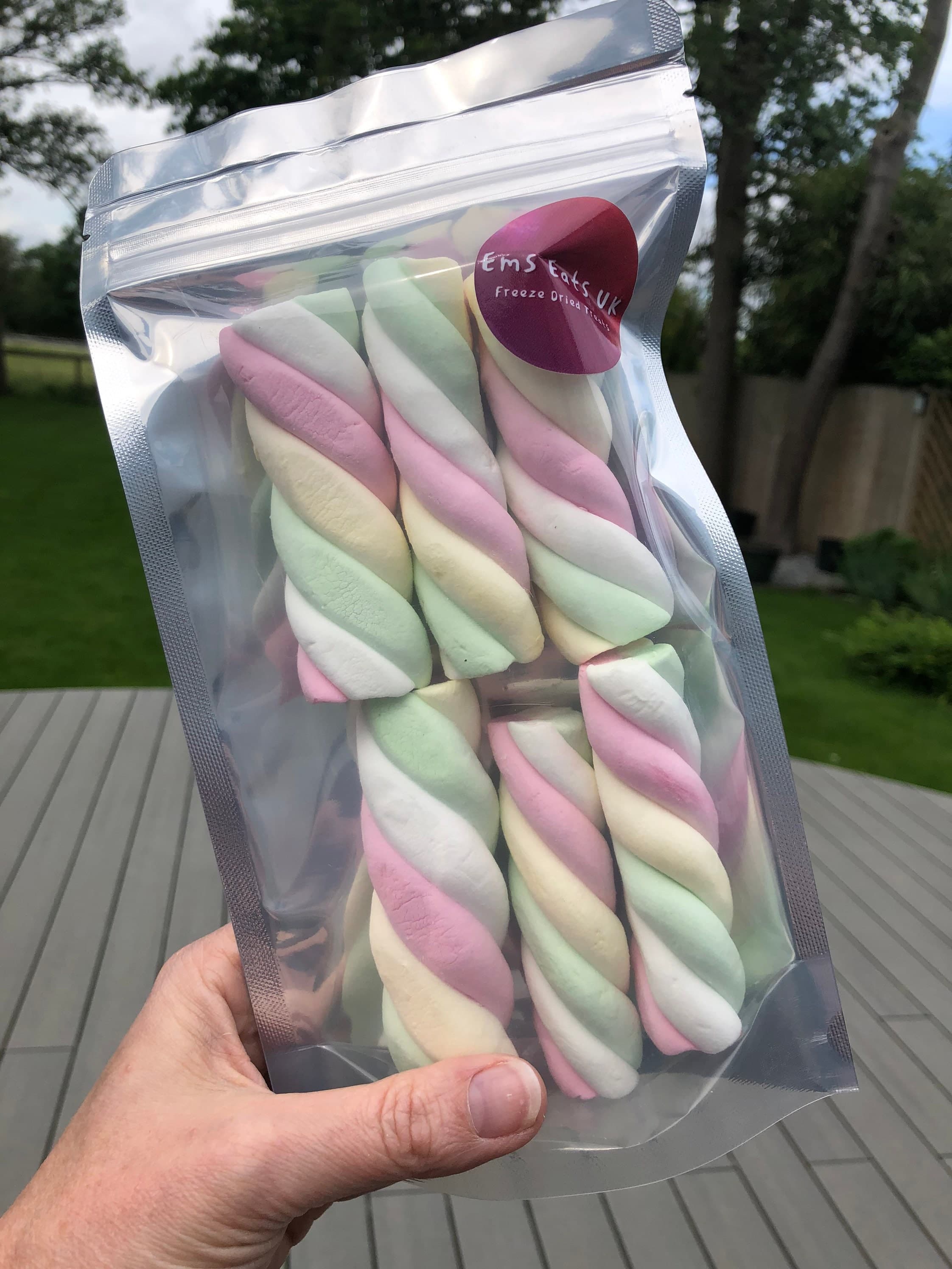 UK Freeze Dried Marshmallow Twists- crunchy, vanilla cream flavoured sweet/candy, afternoon tea party, birthday present, anniversary present - image 5