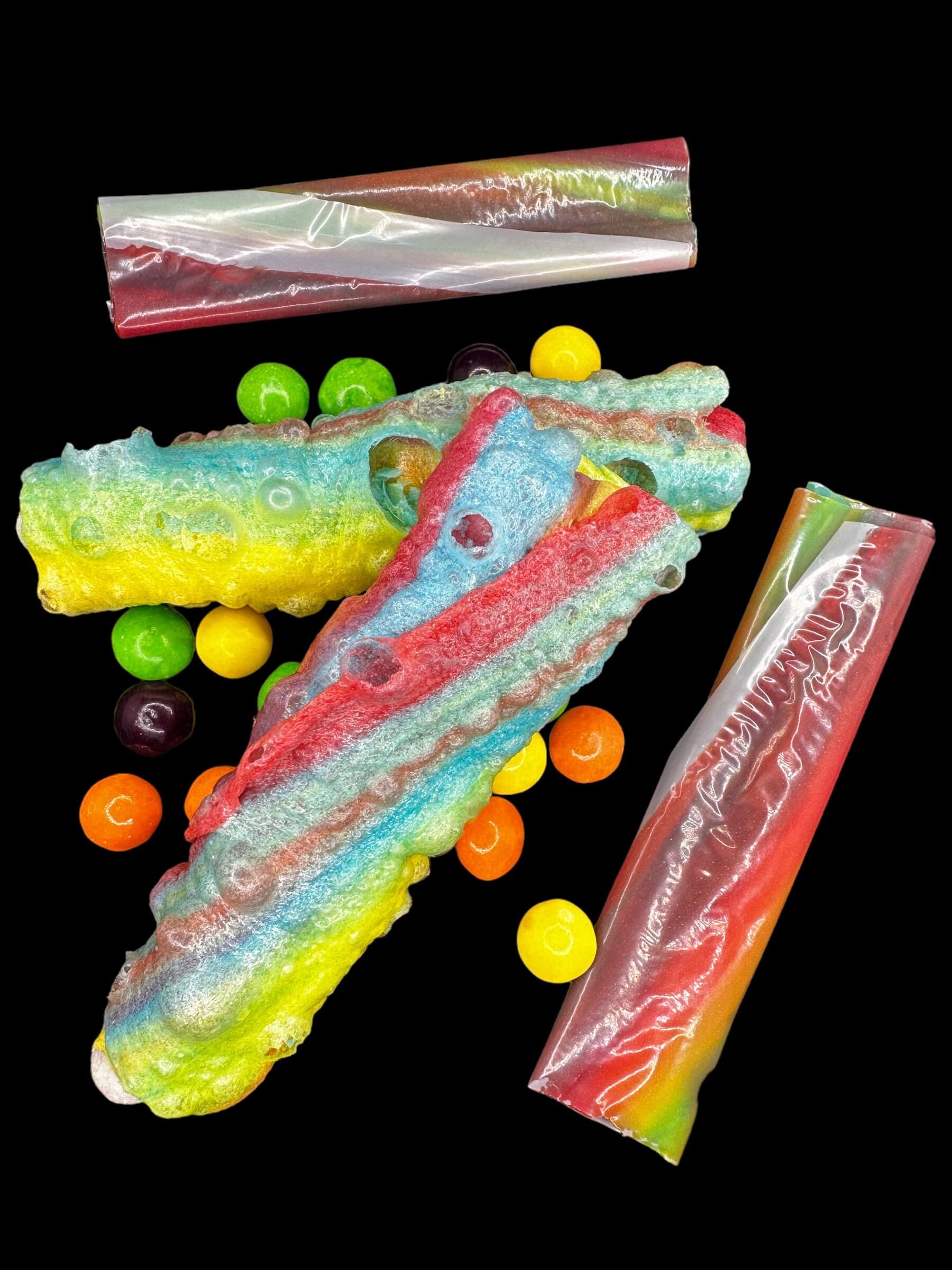 UK Freeze Dried Stuffed Fruit Roll-Ups - Imported|Limited Edition|Crisp Fruit Snacks|Tropical Flavours|Gluten Free|Fruit Balls - image 3